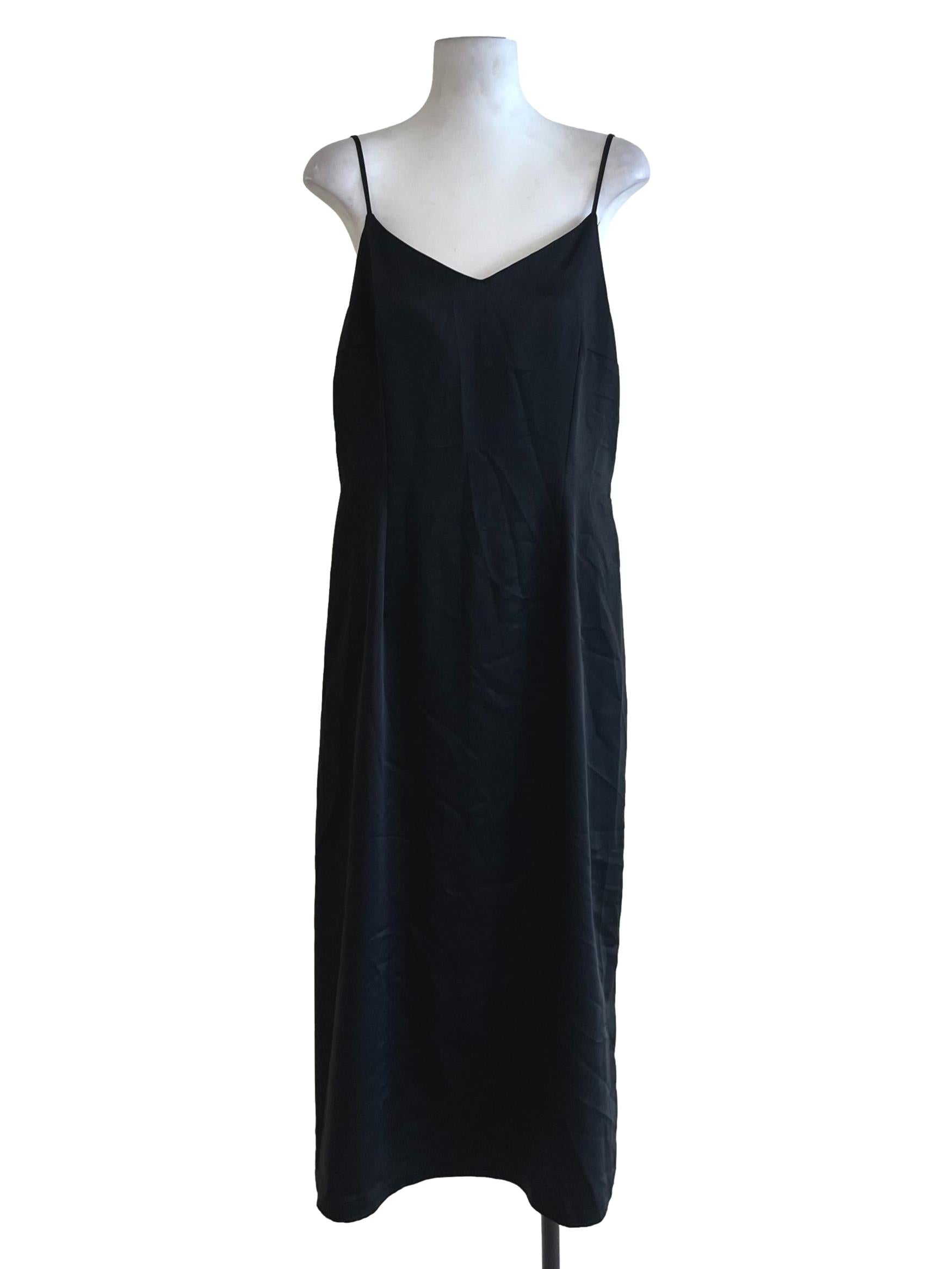 Black Spaghetti Strap Sheath Dress