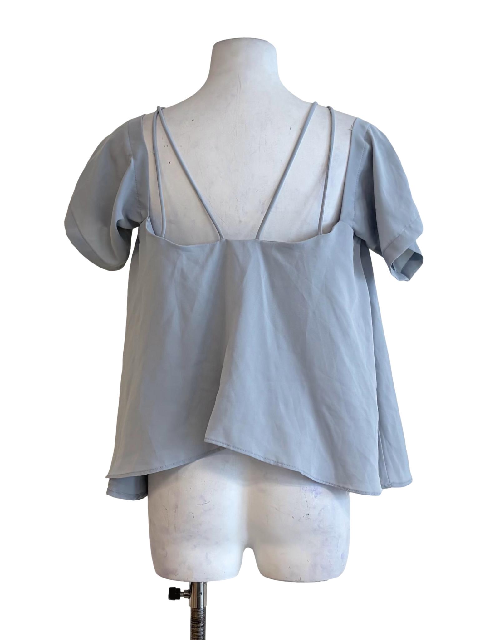 Stone Blue Flowy Top TTR