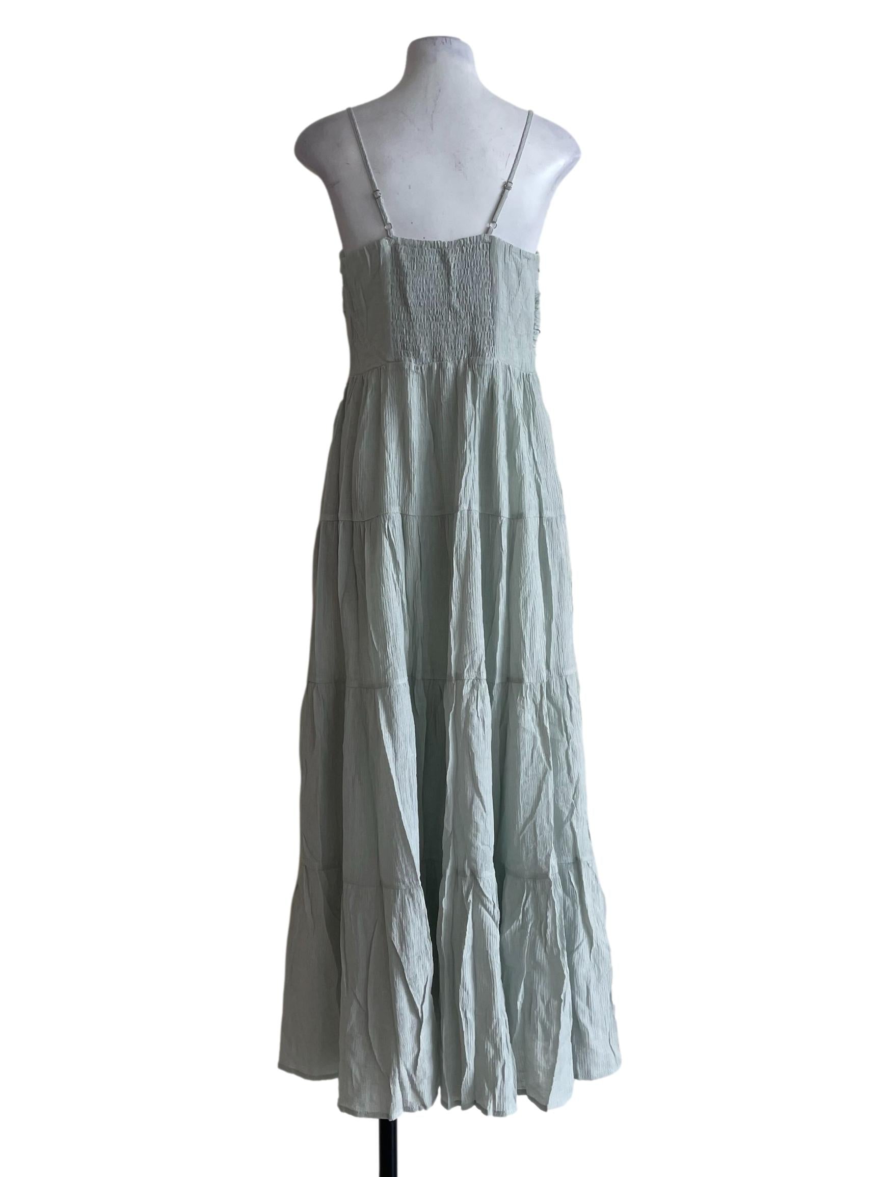 Light Mint Green Tiered Dress