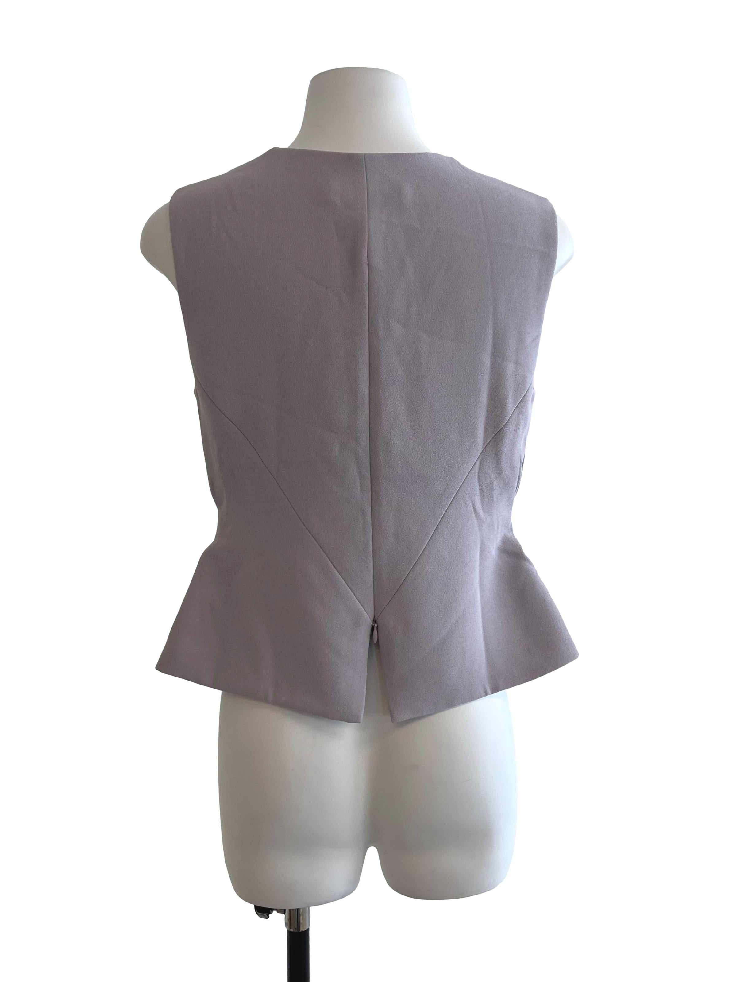 Lilac Purple V Neck Blouse