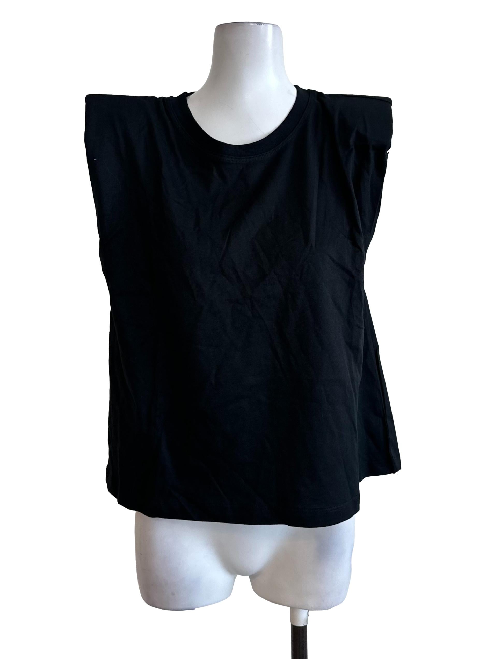 Charcoal Black Round Neck Top