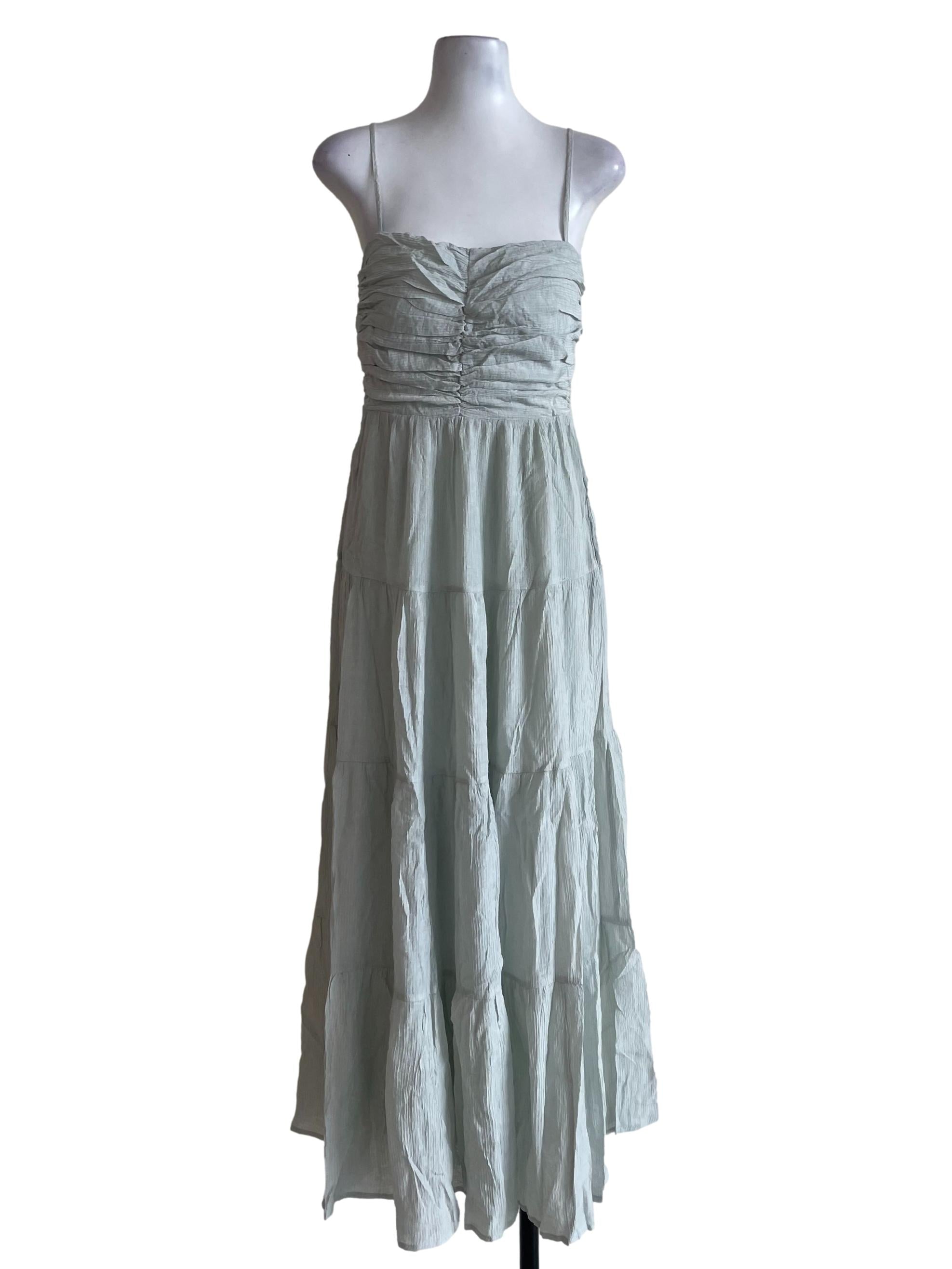 Light Mint Green Tiered Dress