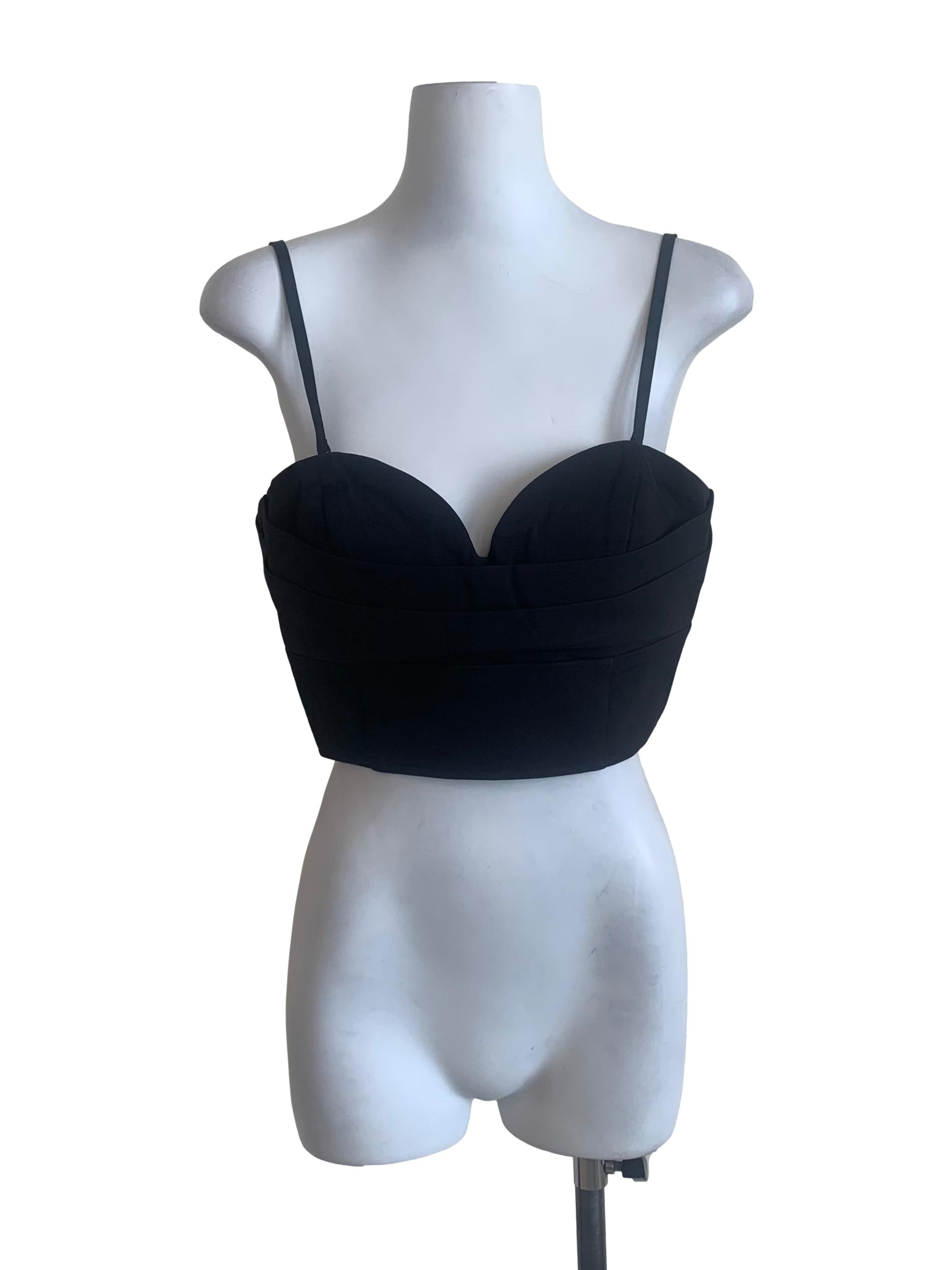 Grease Black Sweetheart Neck Top