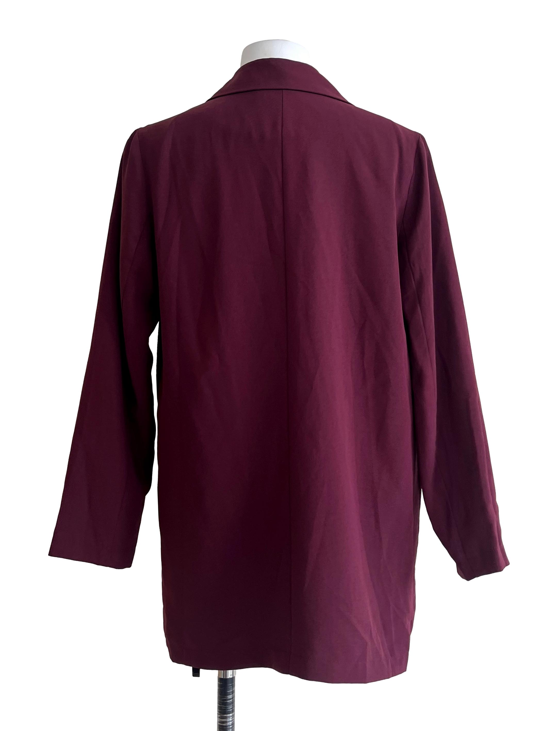 Garnet Red V-Neck Blazer