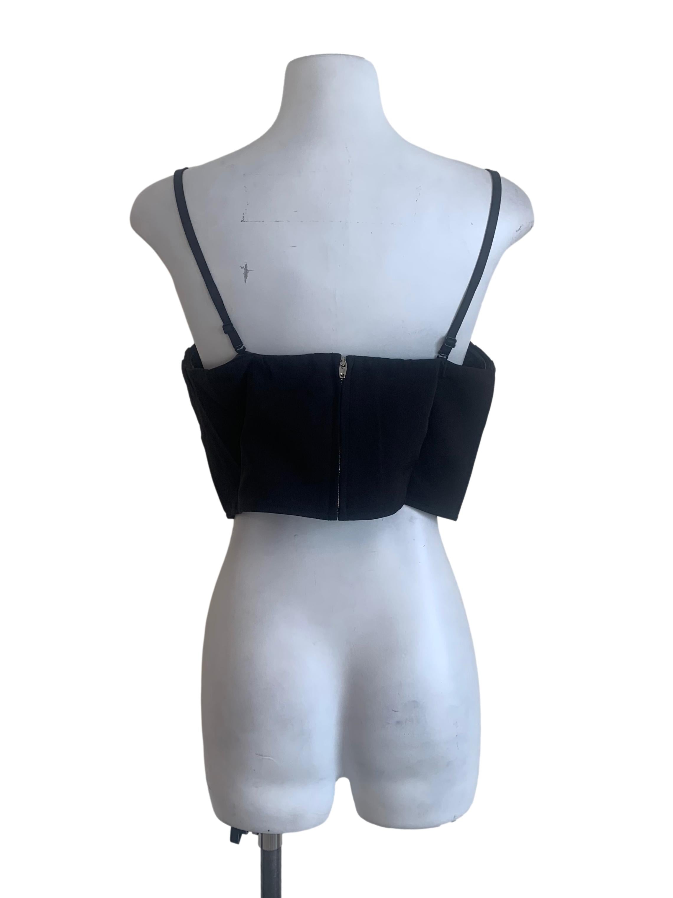 Grease Black Sweetheart Neck Top