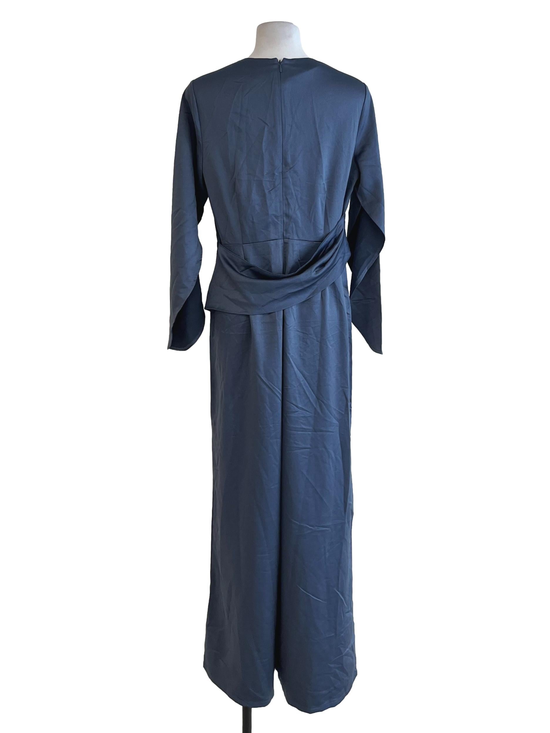 Aegean Blue V-Neckline Jumpsuit