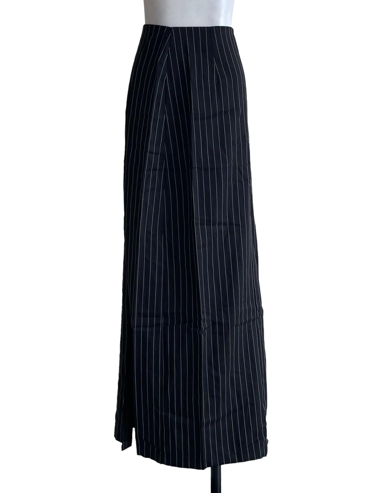 Black Pinstripe Skirt