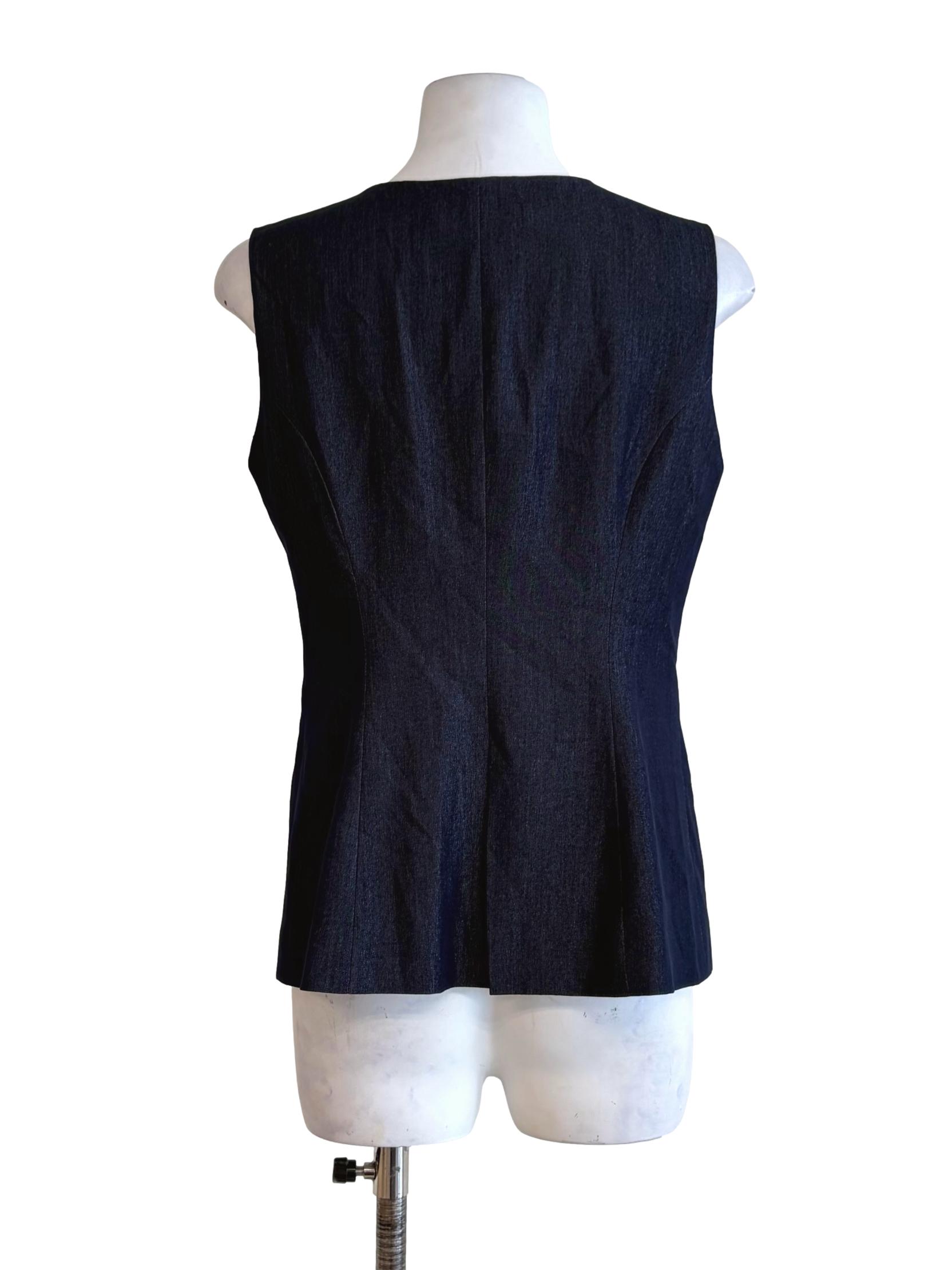 Denim Blue Sleeveless Vest