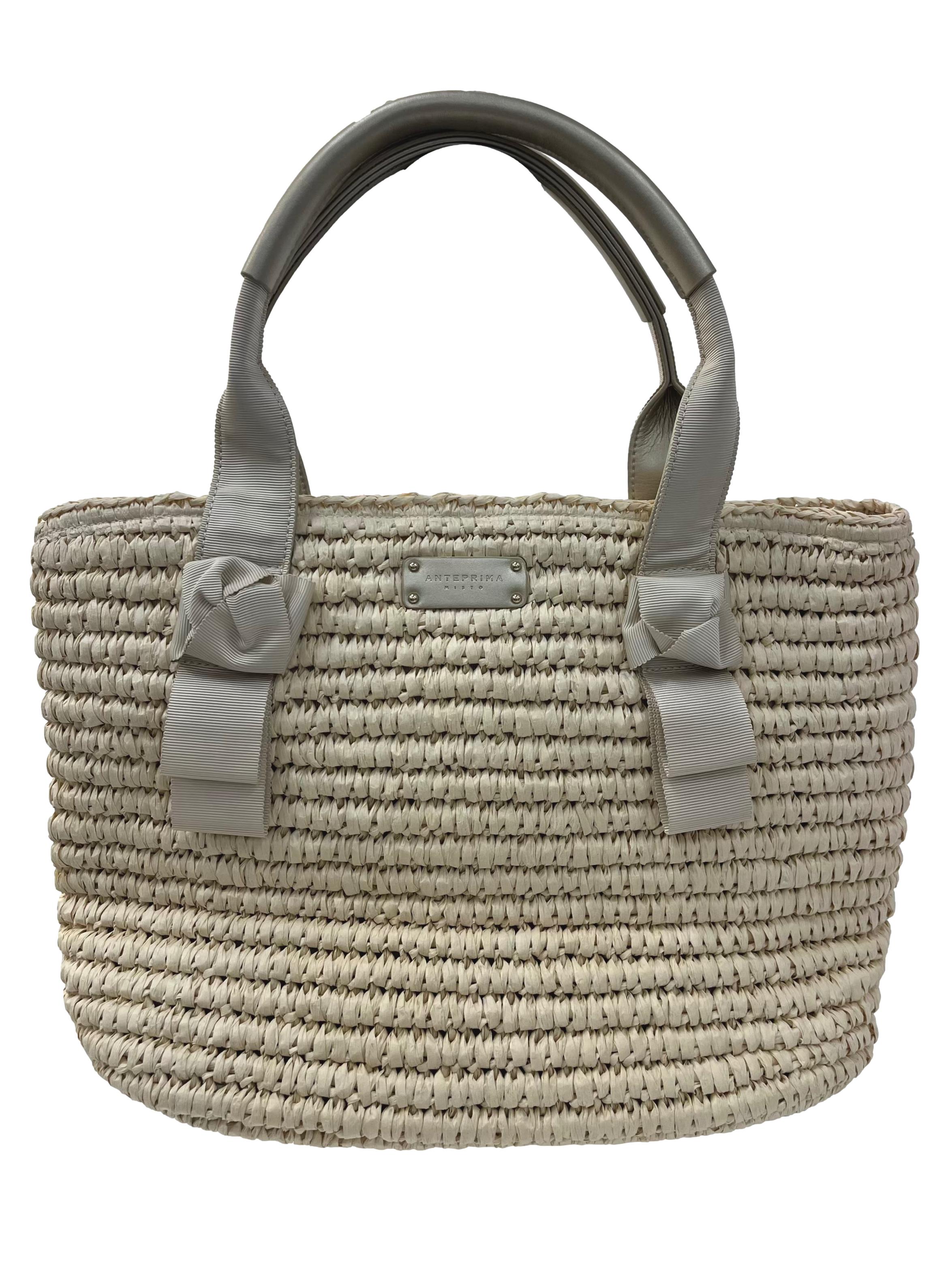 Cream Orta Raffia Shoulder Bag