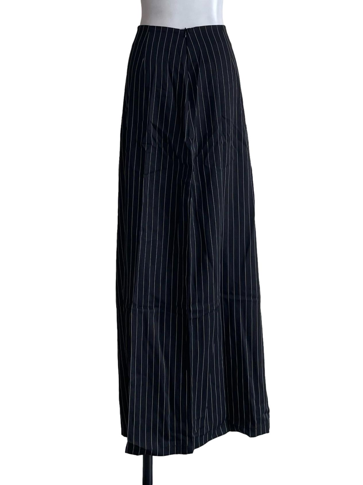 Black Pinstripe Skirt