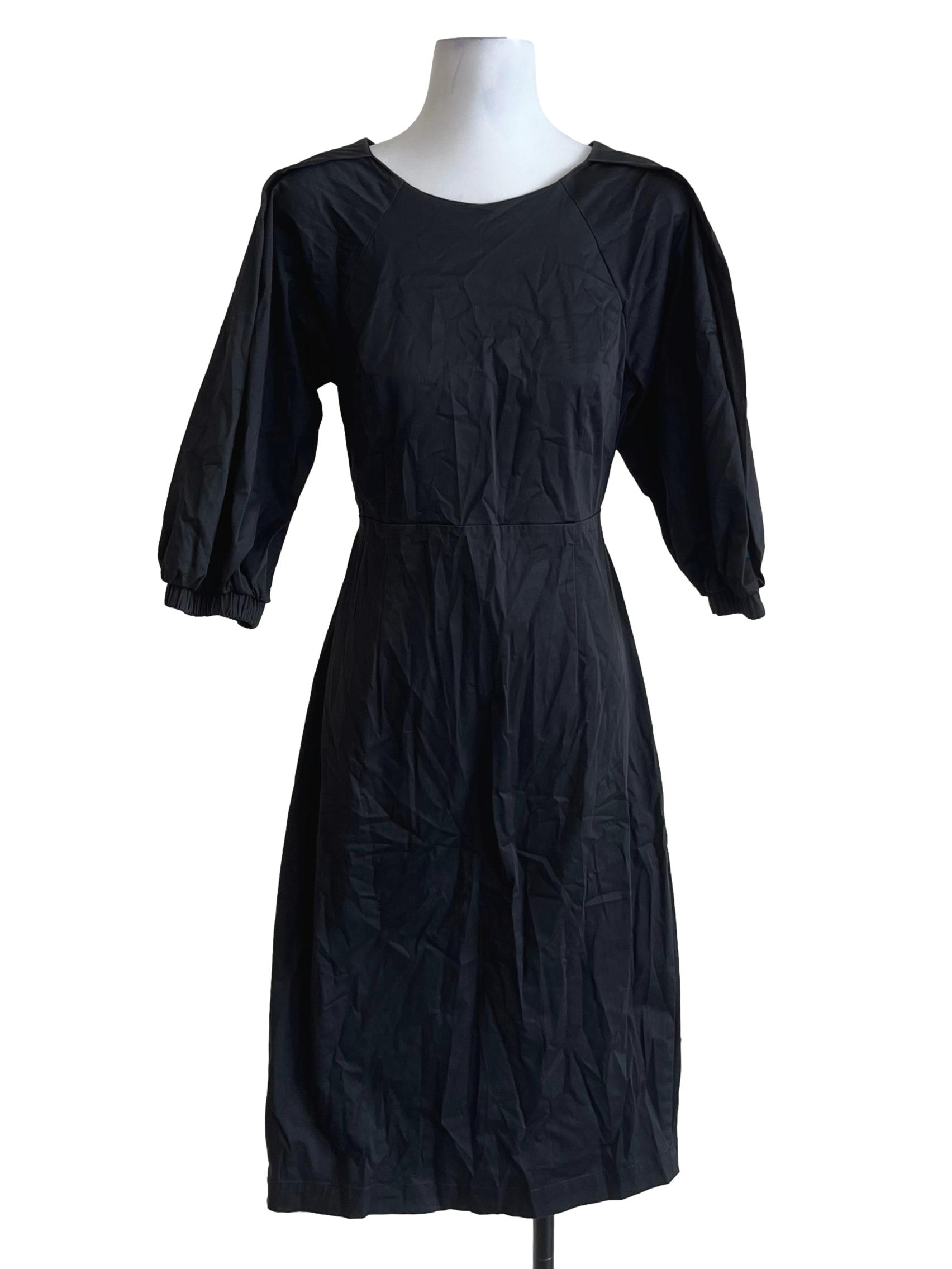 Black Jewel Neckline Empire Dress