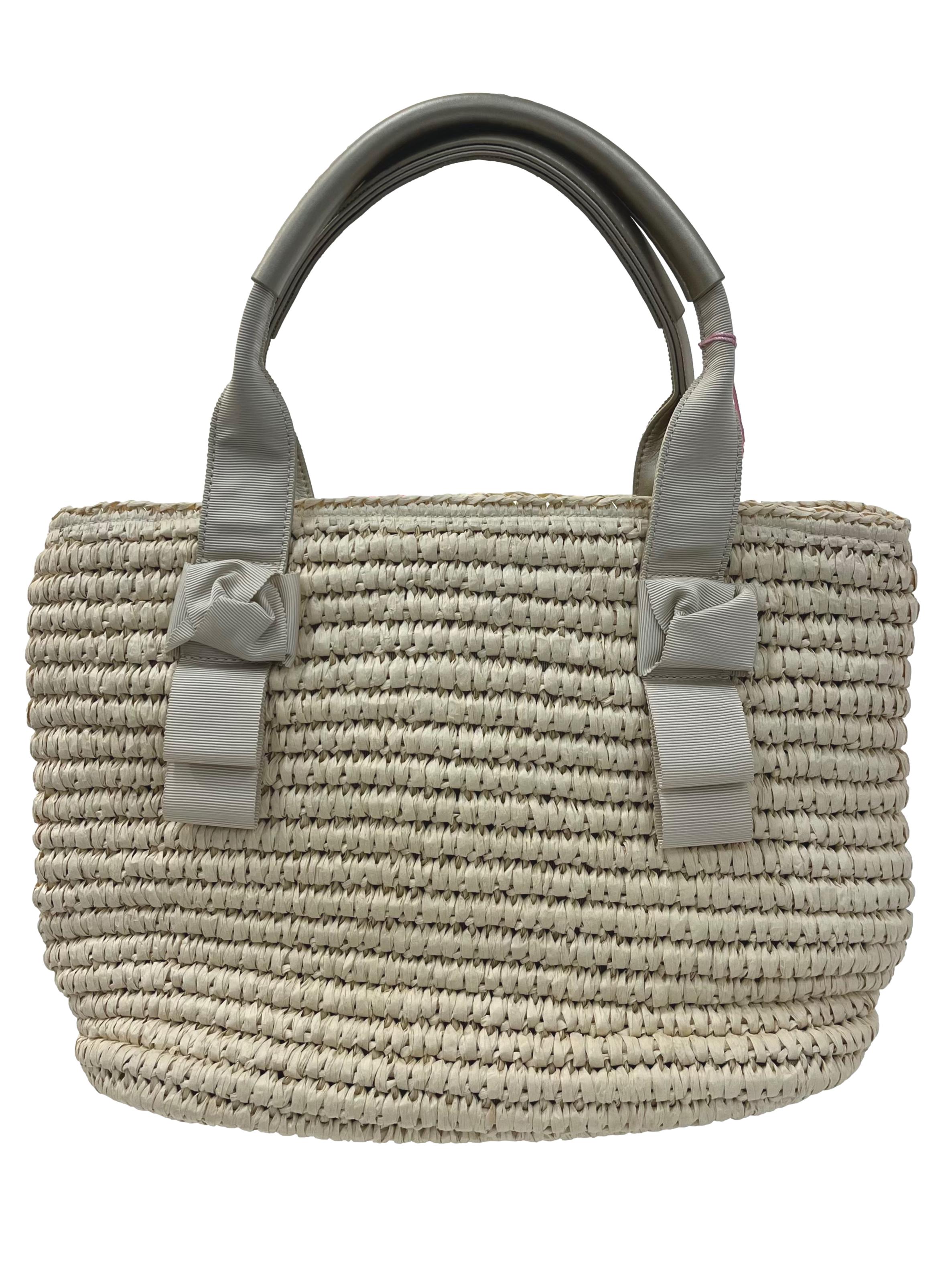 Cream Orta Raffia Shoulder Bag