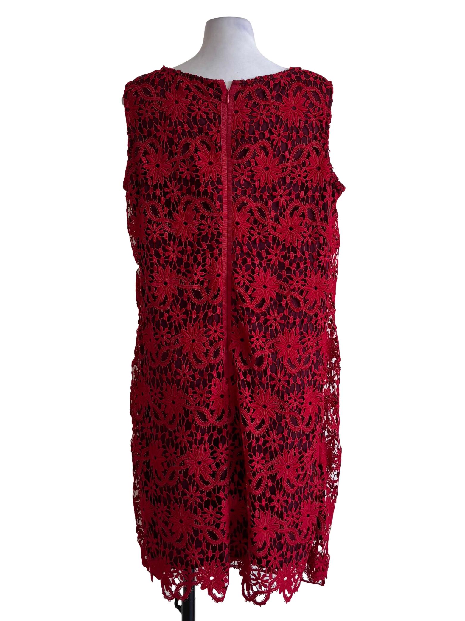 Red Lacey Sleeveless Dress