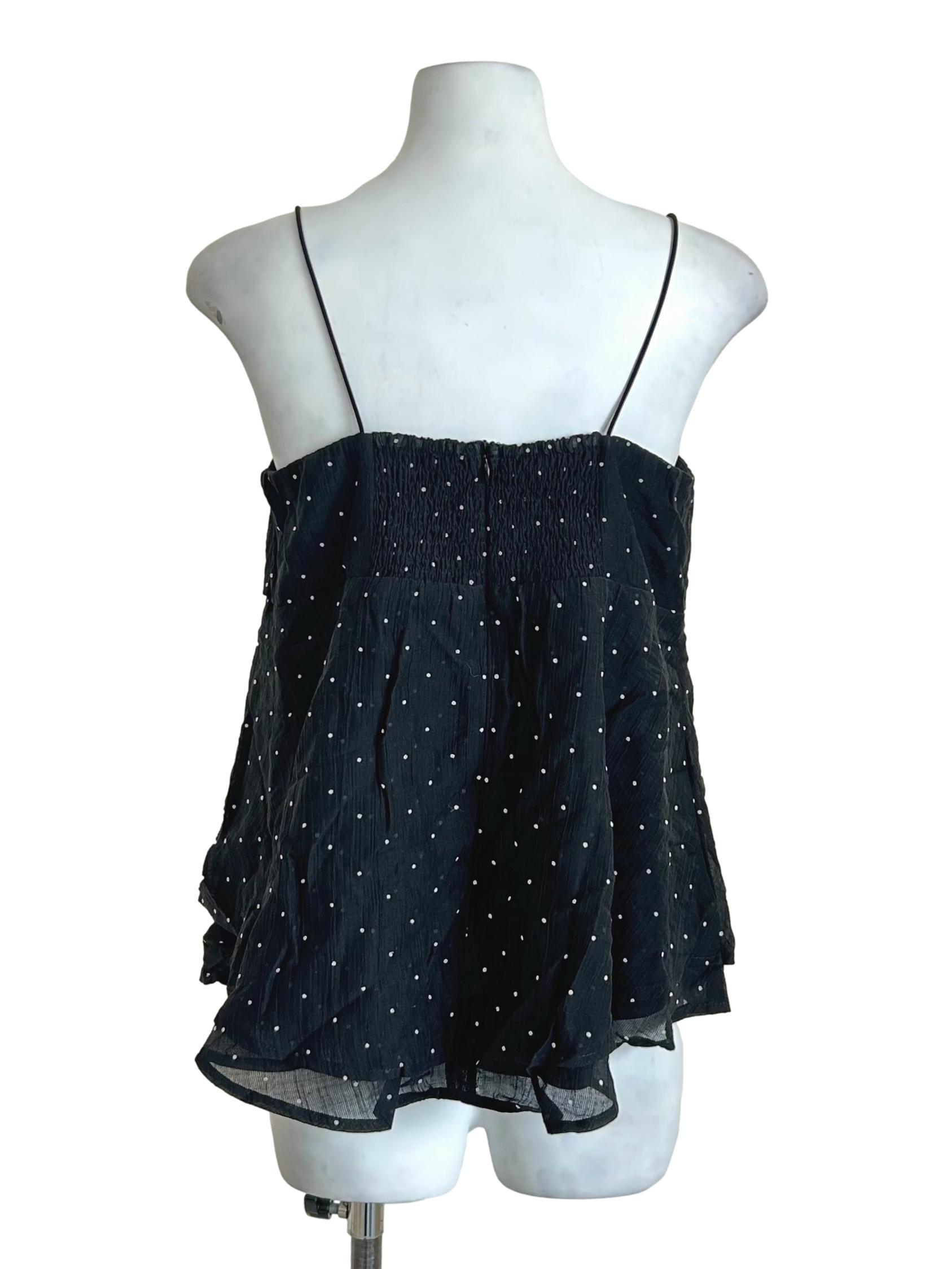 Black Polka Dot Cami Top