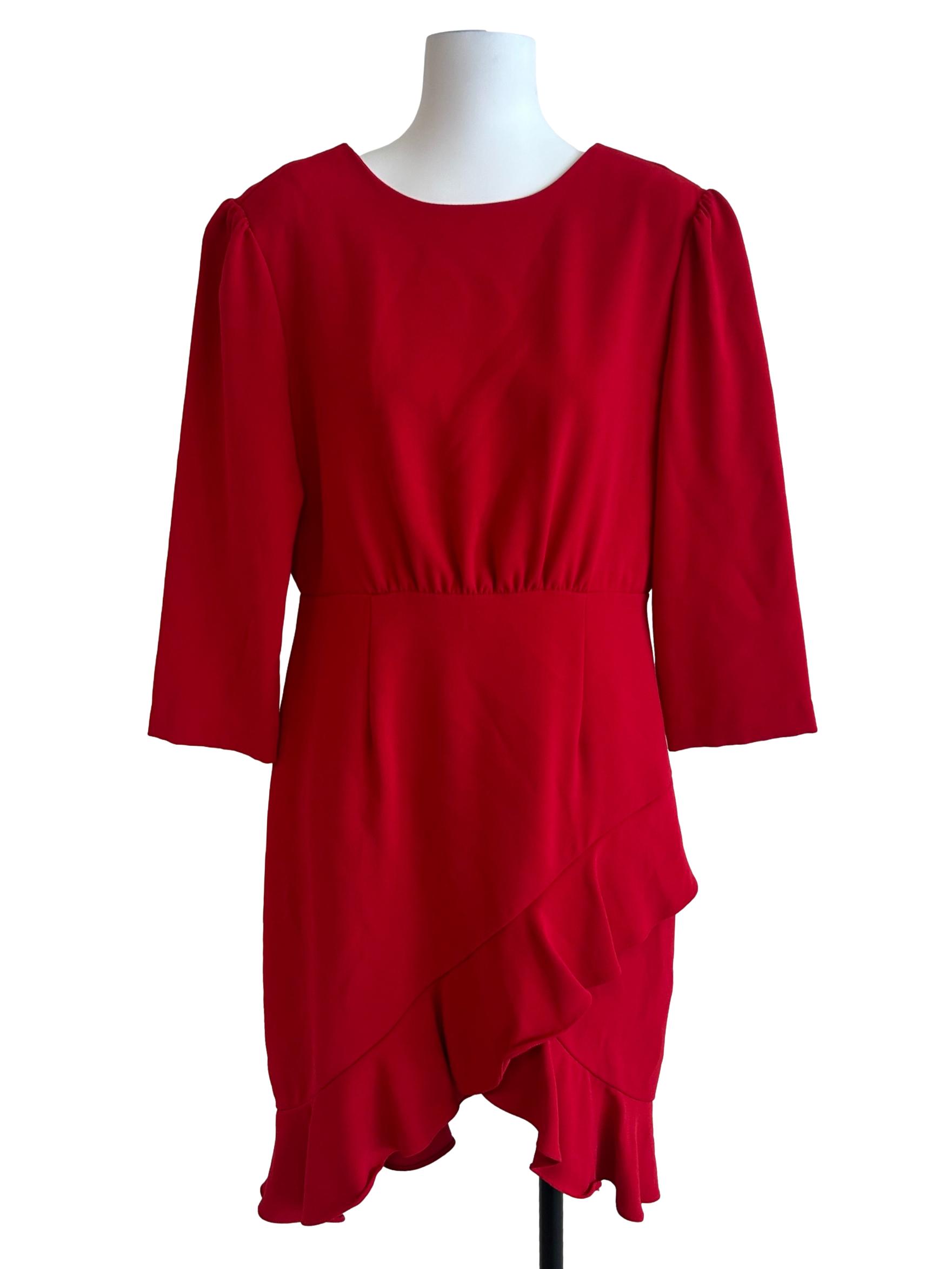 Candy Red Ruffled Dress