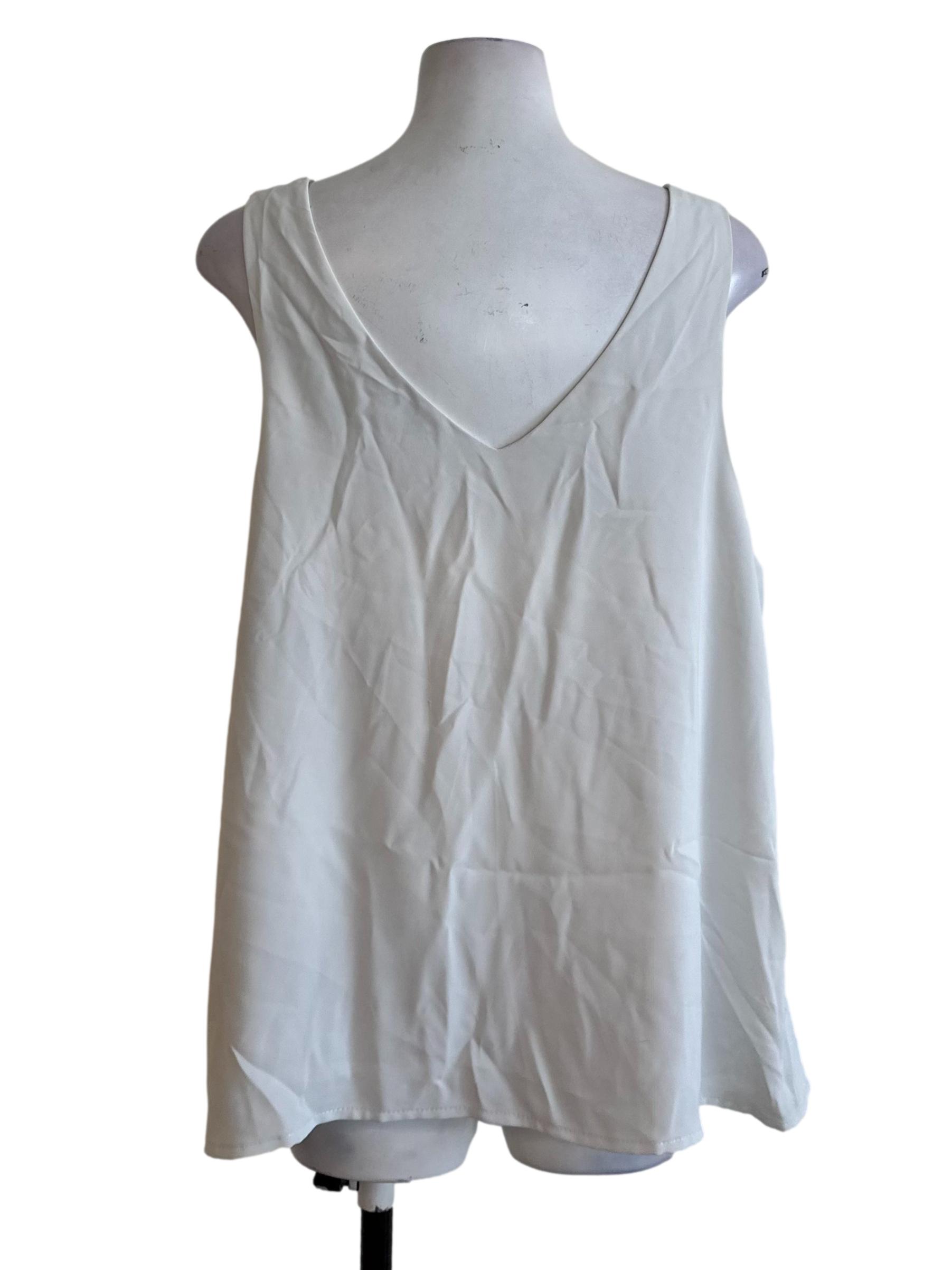 Ash White Square Neck Loose Top
