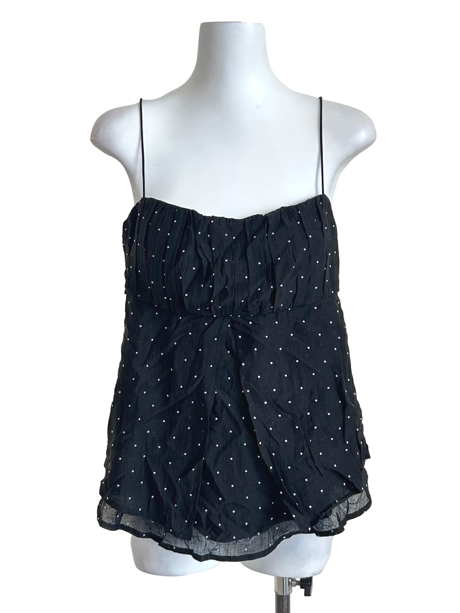 Black Polka Dot Cami Top