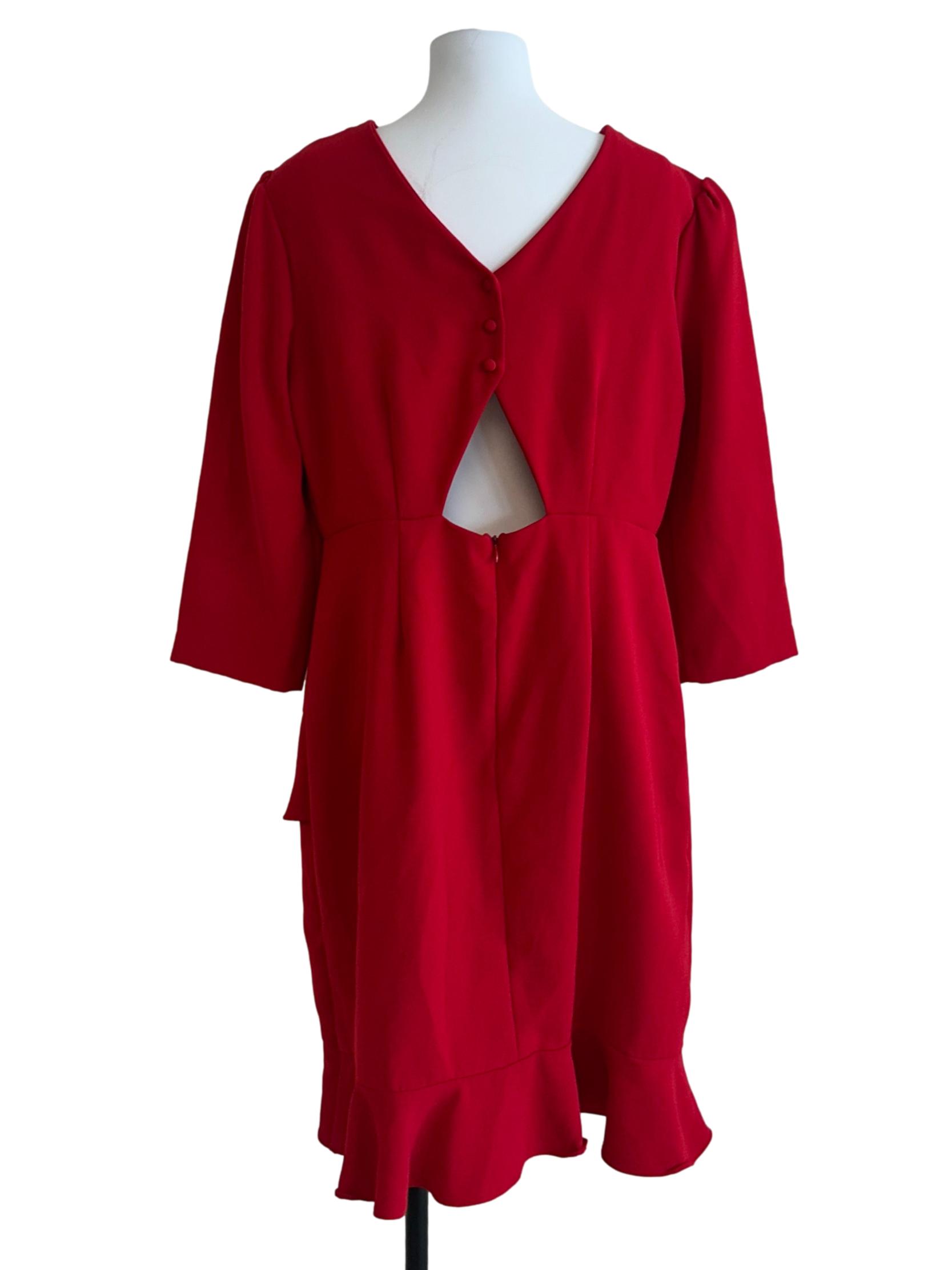 Candy Red Ruffled Dress