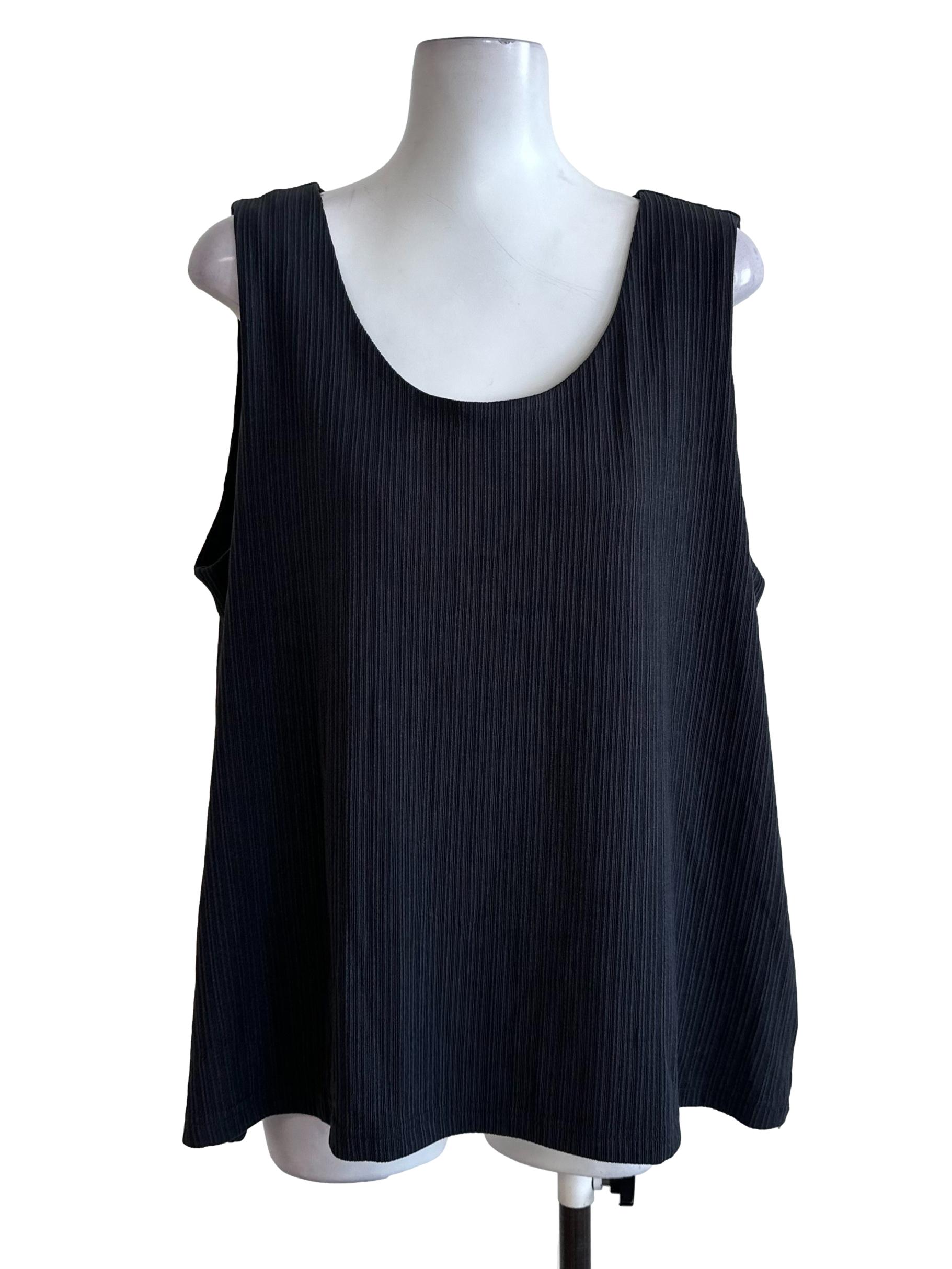 Dark Grey Scoop Textured Top