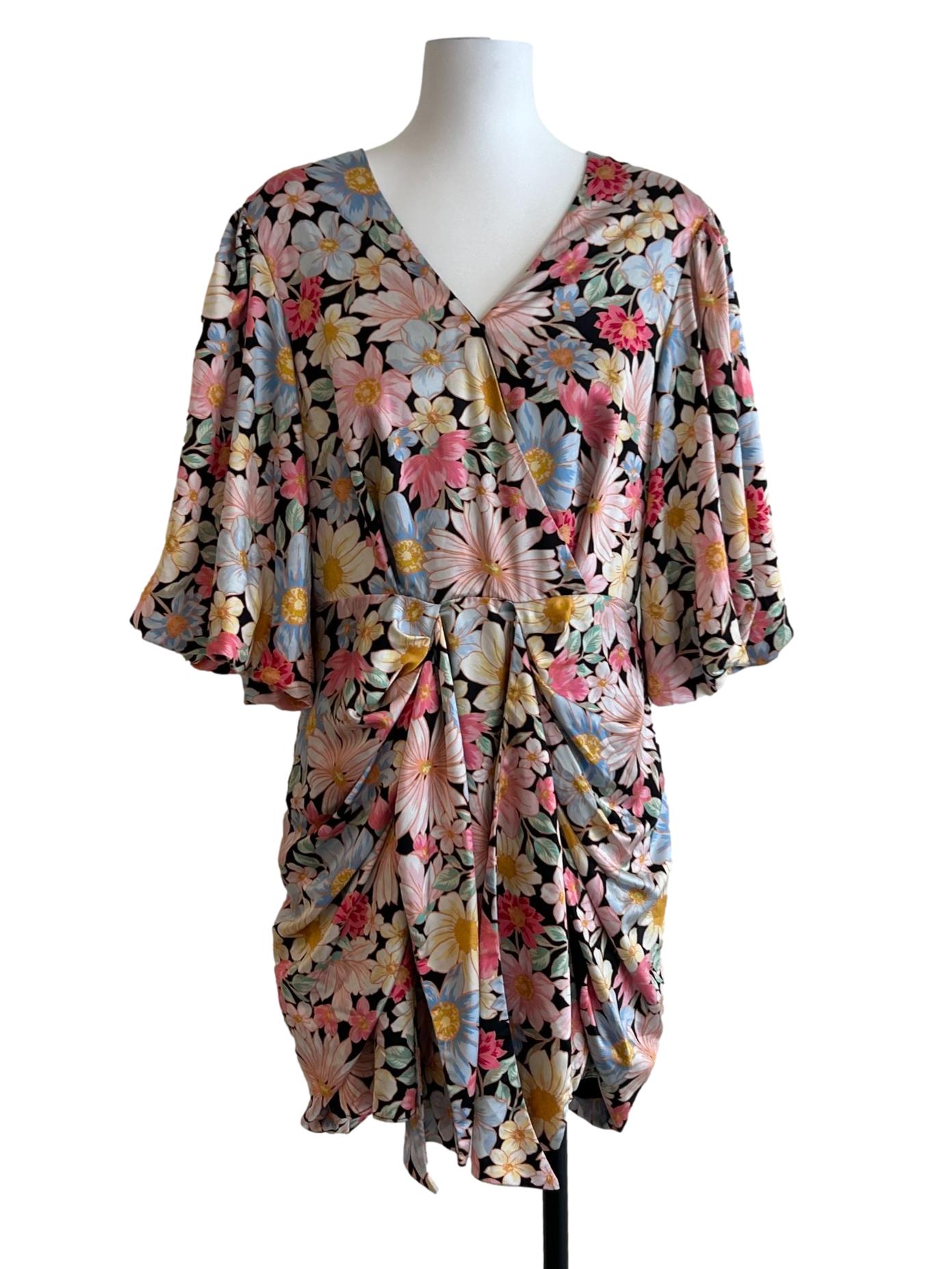 Multicolor Floral Long Sleeve Dress