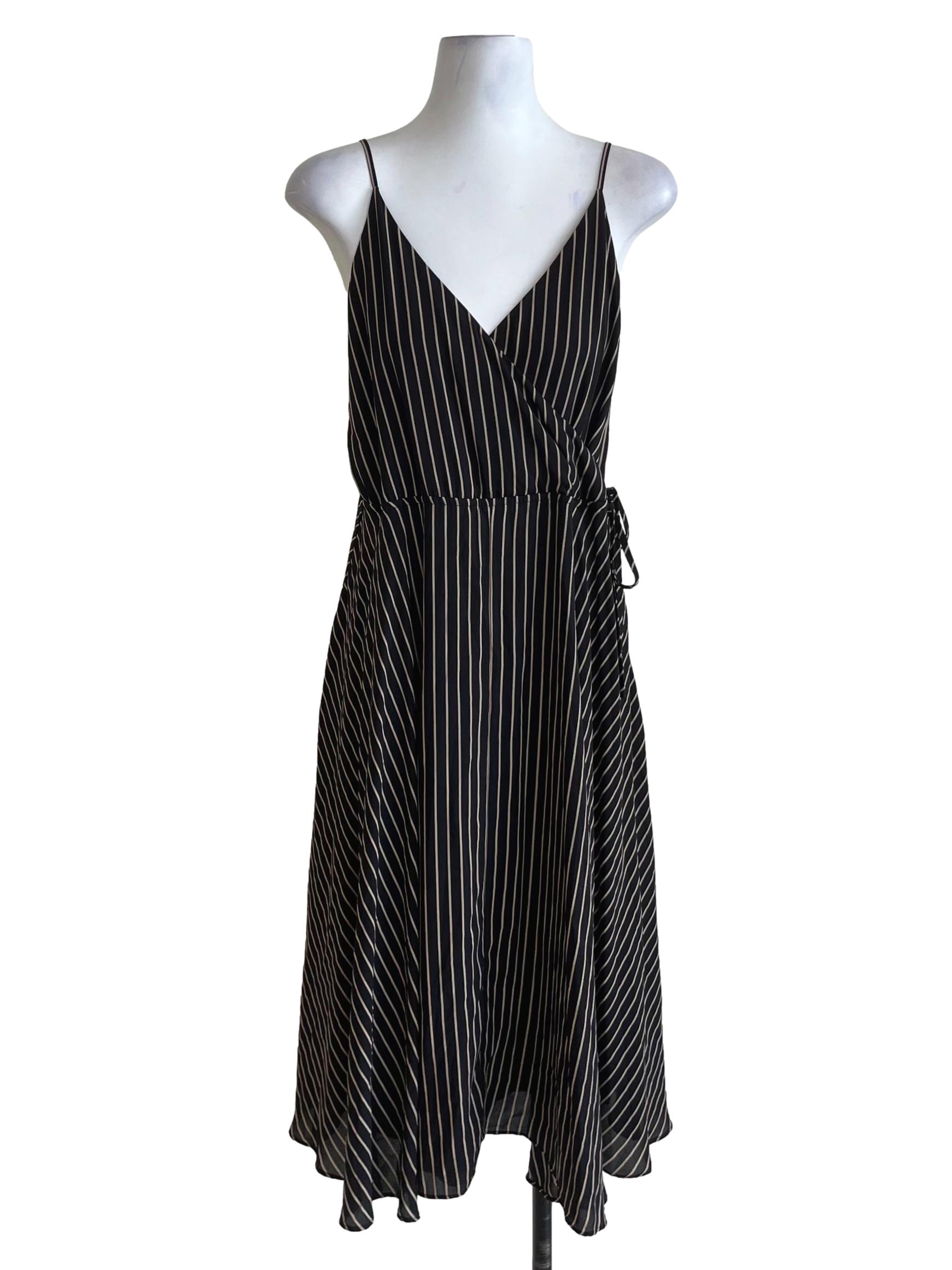 Black Spaghetti Strap A-Line Dress