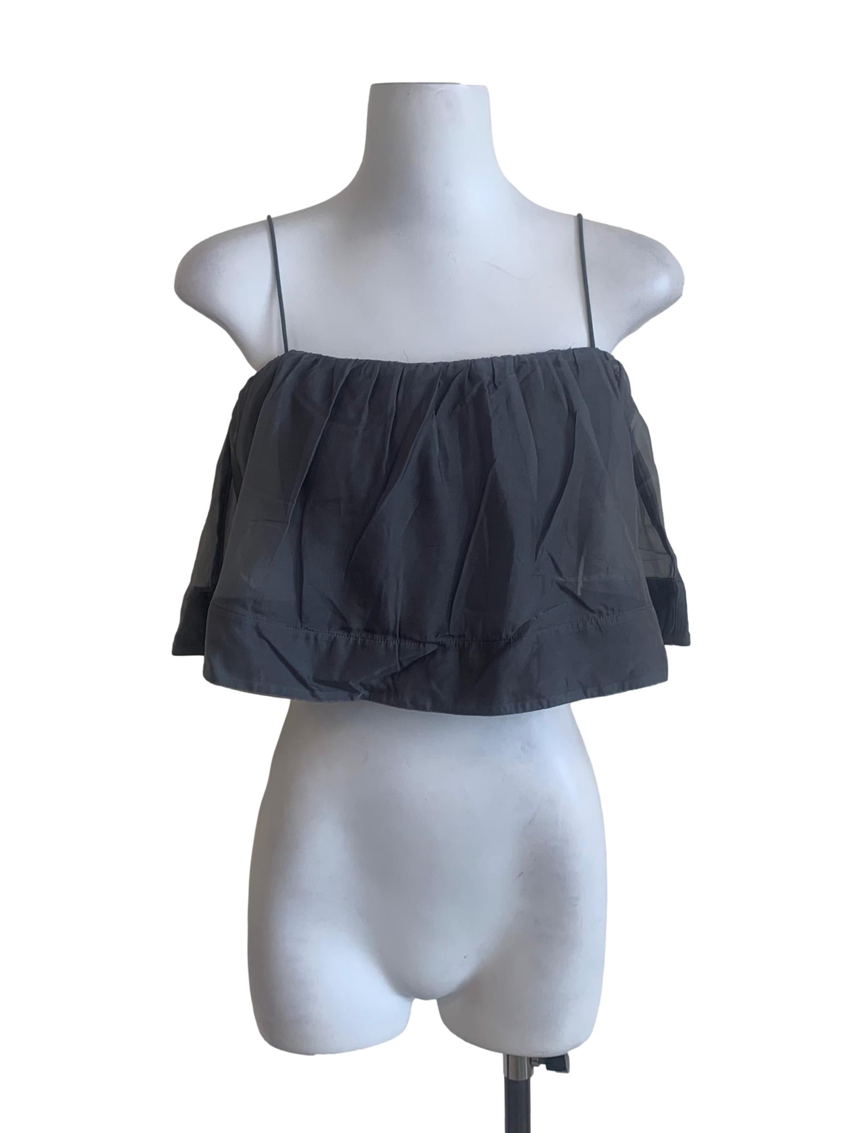 Lead Grey Spaghetti Strap Top