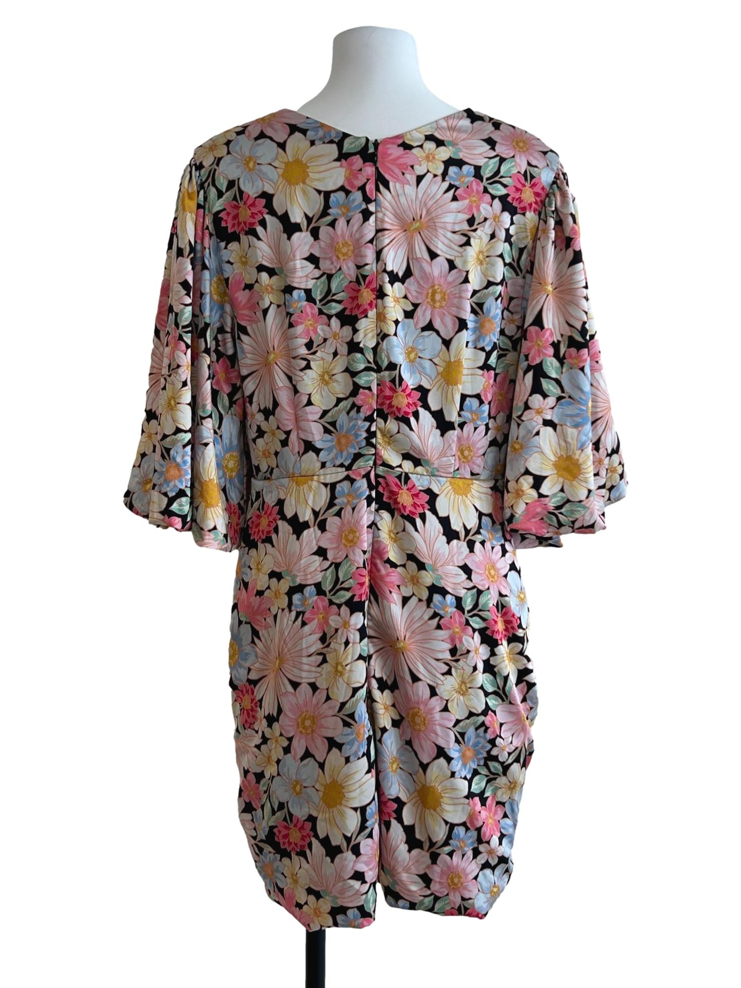 Multicolor Floral Long Sleeve Dress