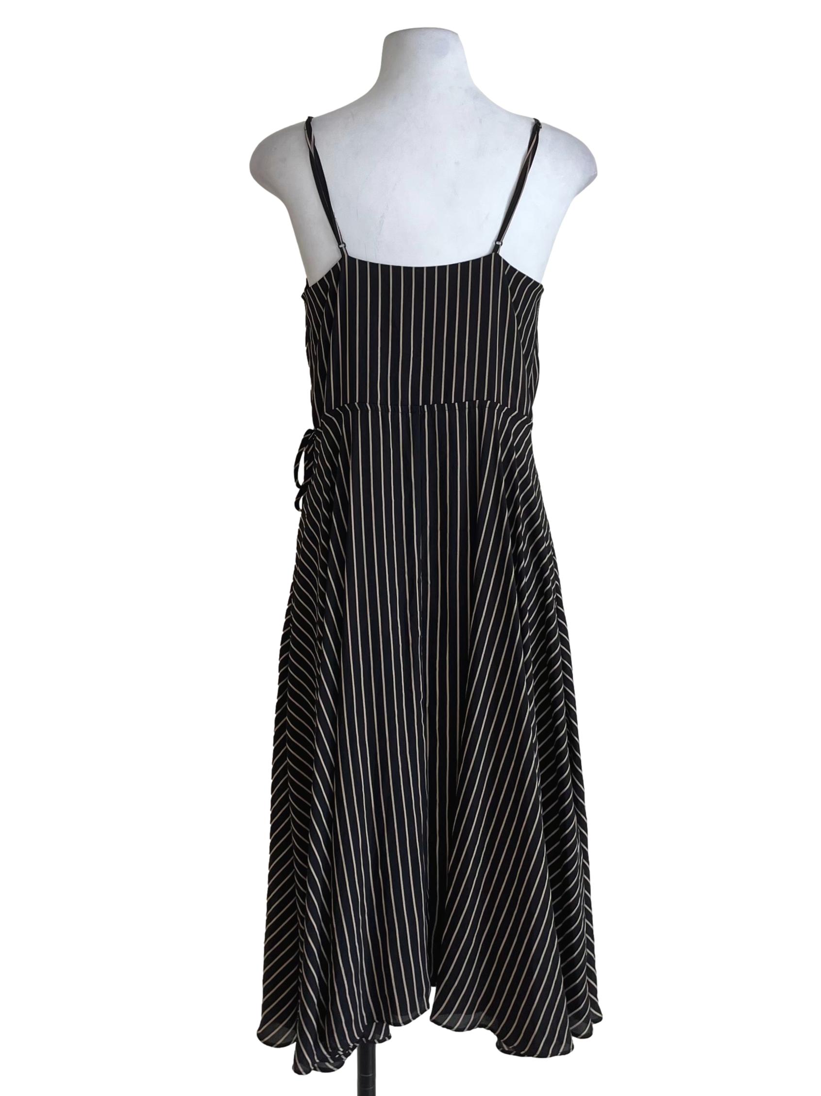 Black Spaghetti Strap A-Line Dress