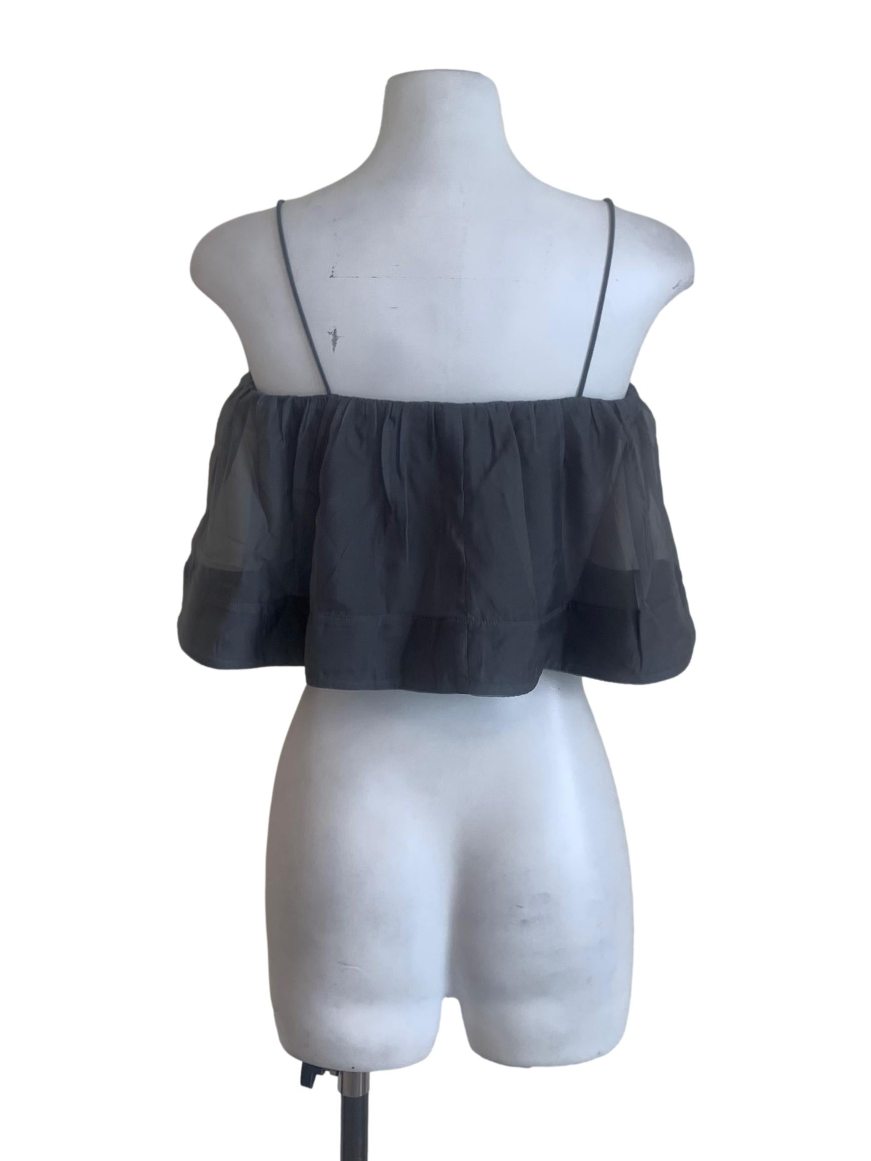 Lead Grey Spaghetti Strap Top