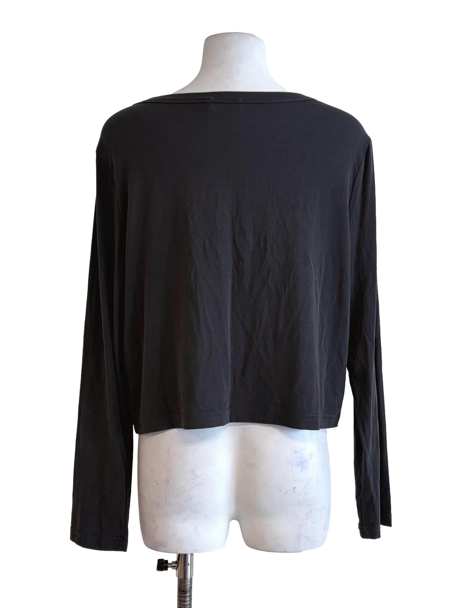 Ash Grey Long Sleeve Button Down Cardigan