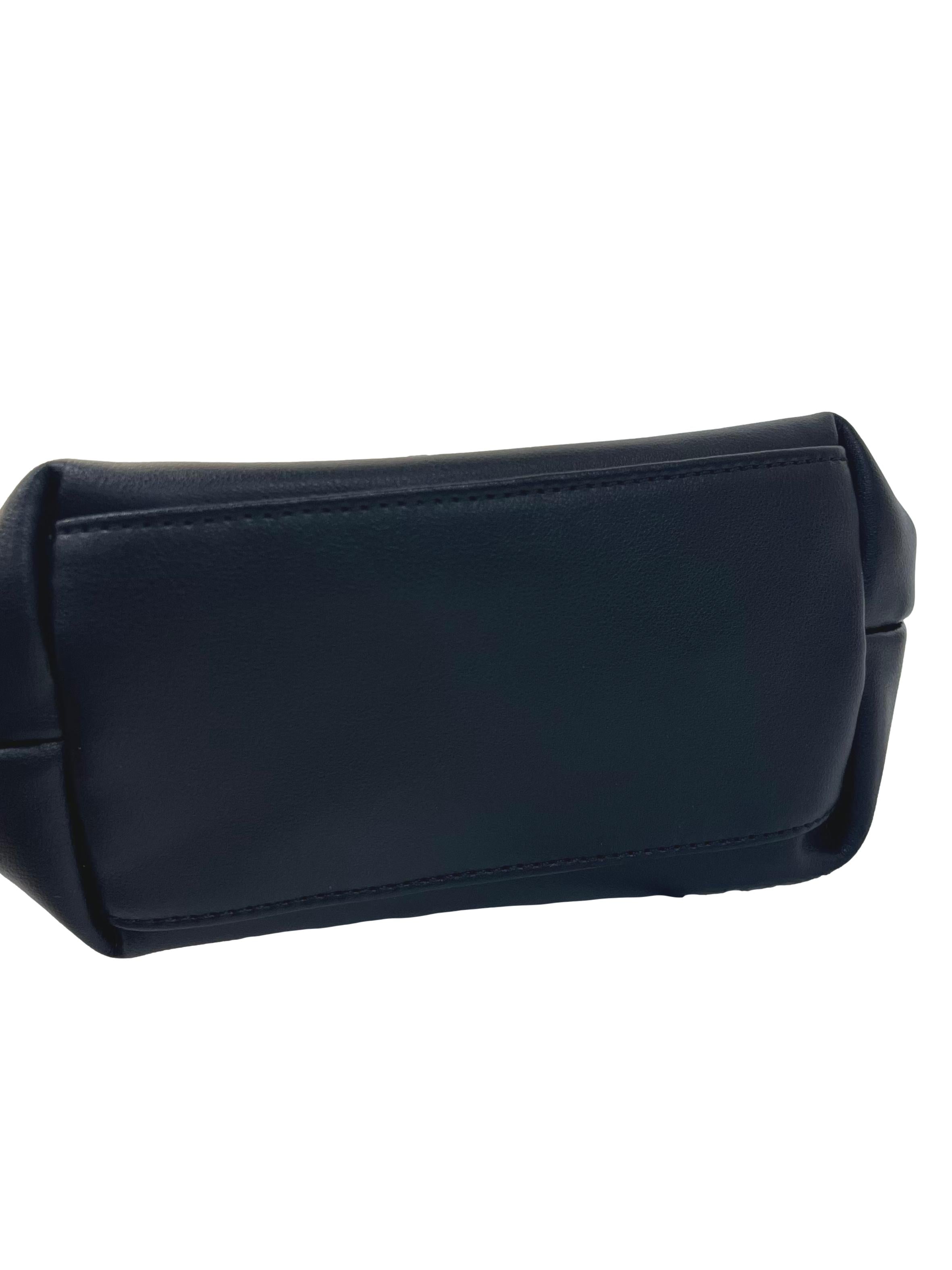 Black Leather Le Pliage Xtra Xs Pouch