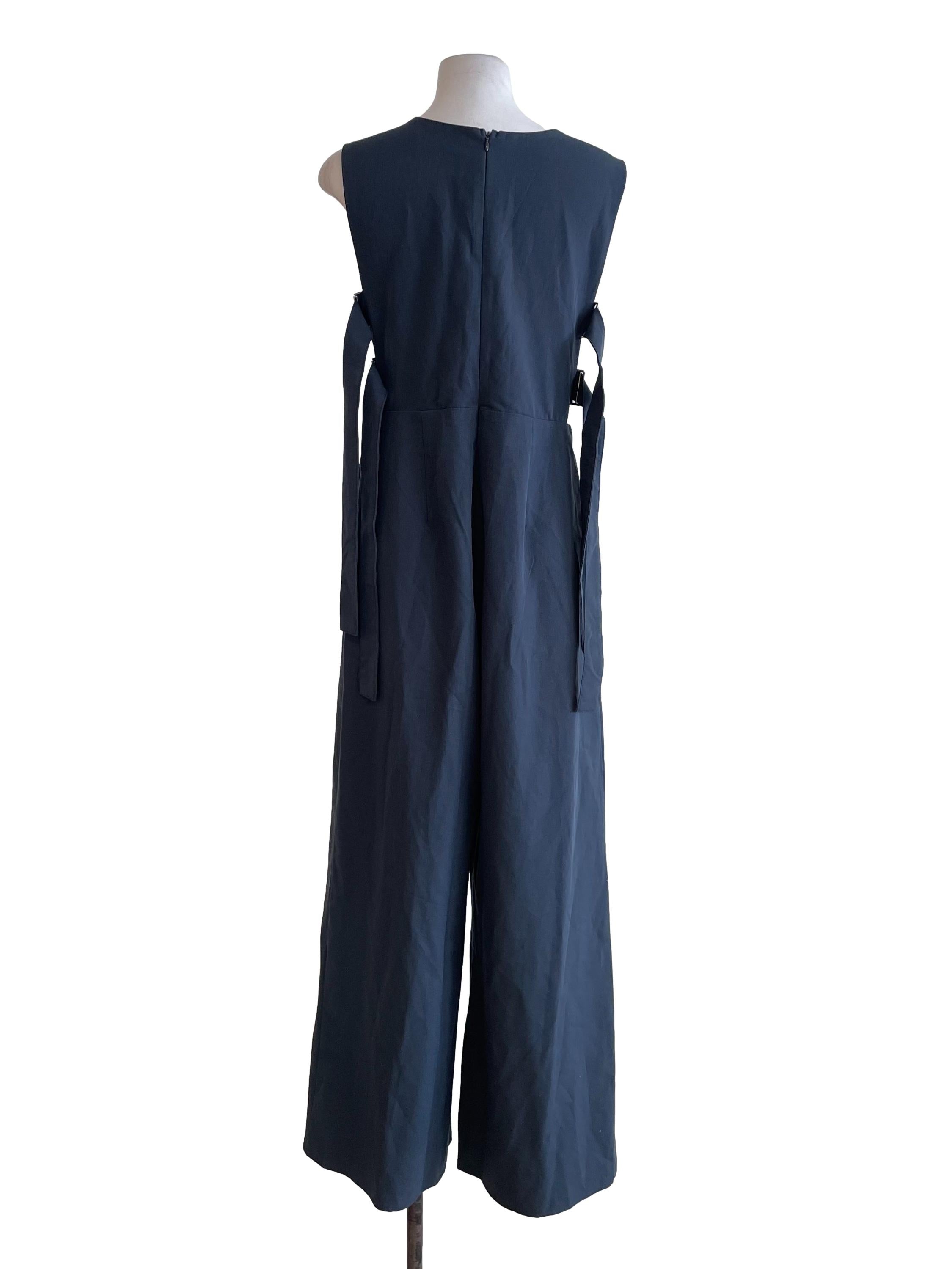 Dark Stone Side Buckled Jumpsuit