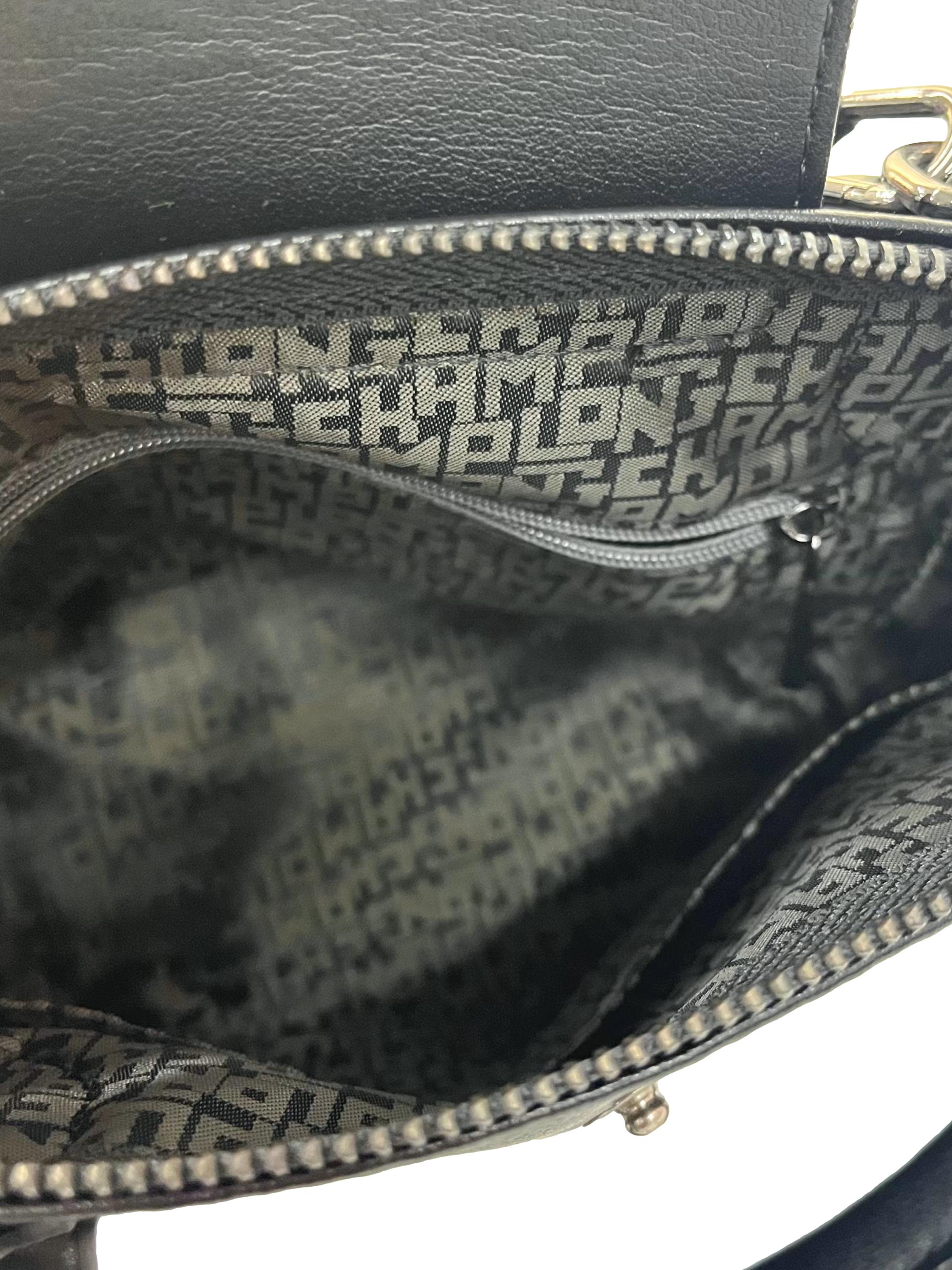 Black Leather Le Pliage Xtra Xs Pouch