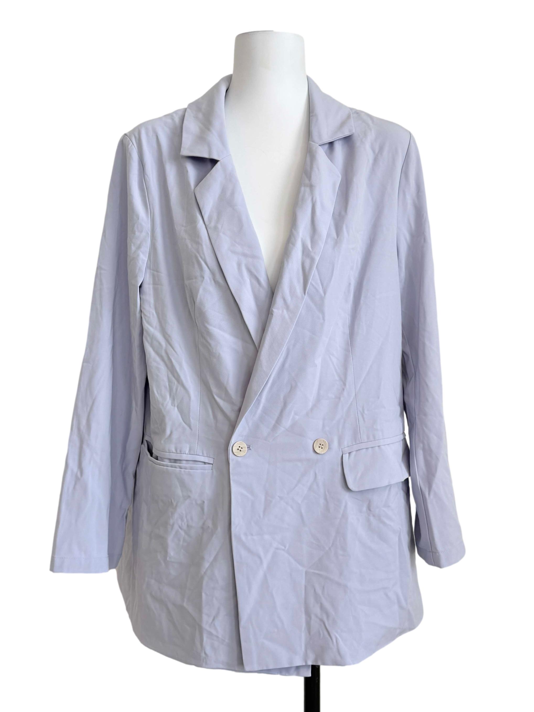 Periwinkle Purple Long Sleeves Blazer