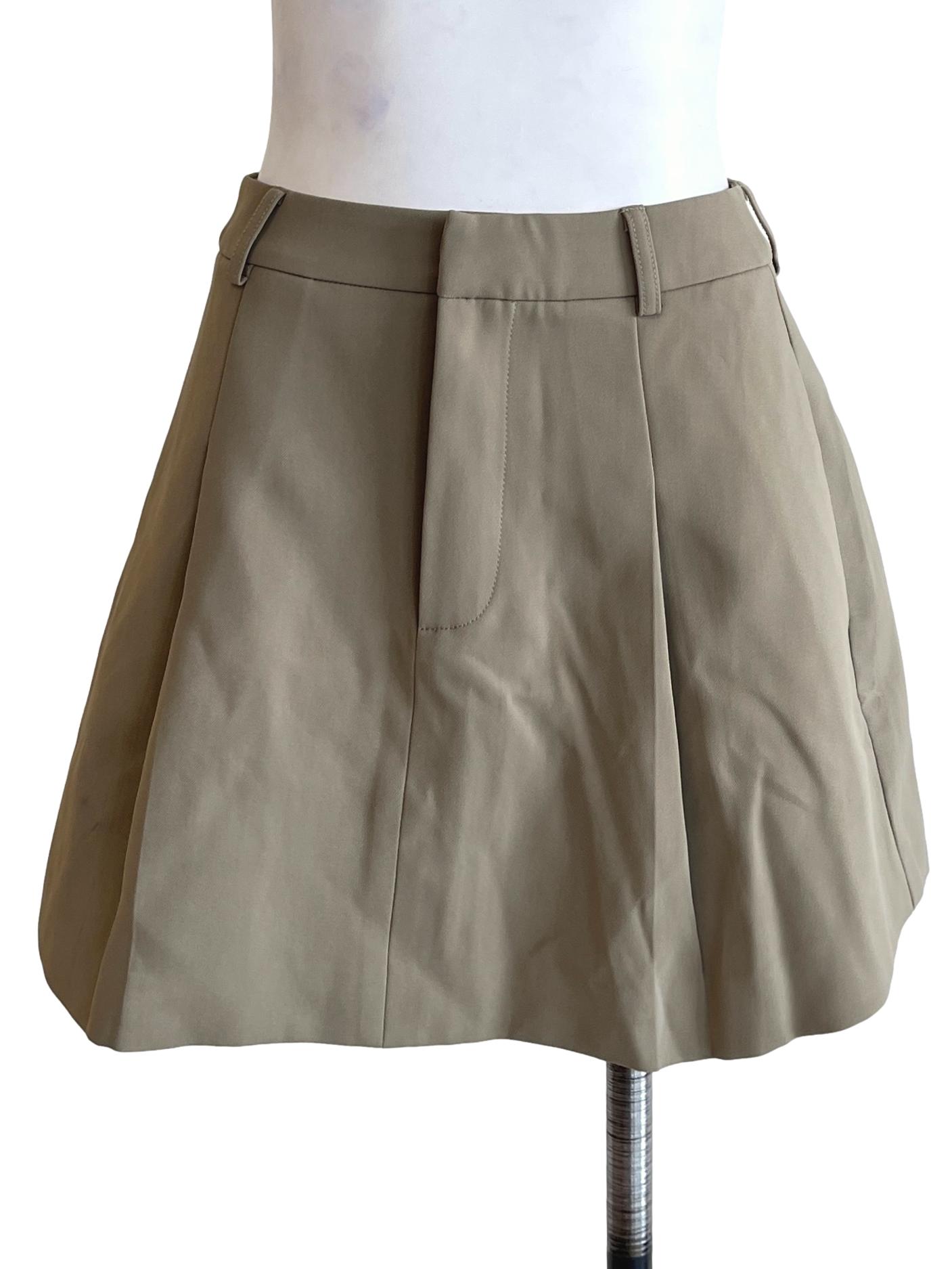 Peanut Brown A-Line Skirt