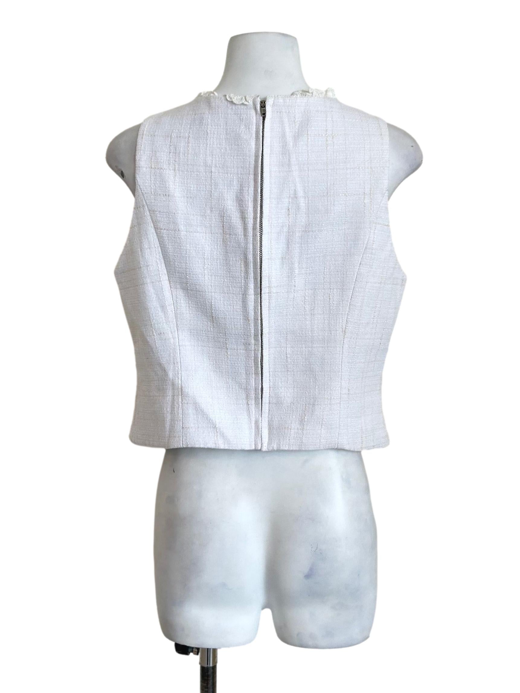 White Button Up Waistcoat Vest