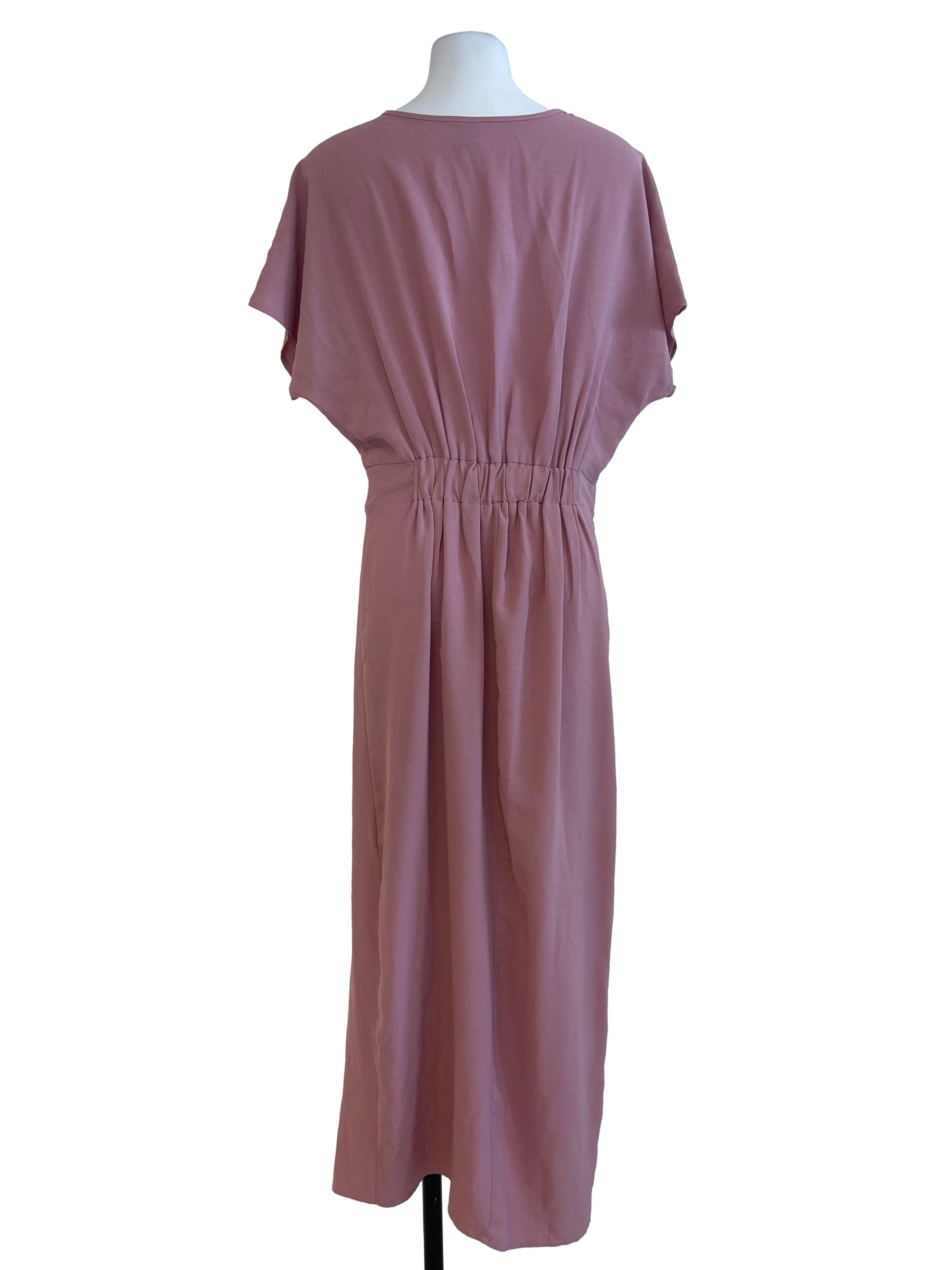 Pink Button Dress