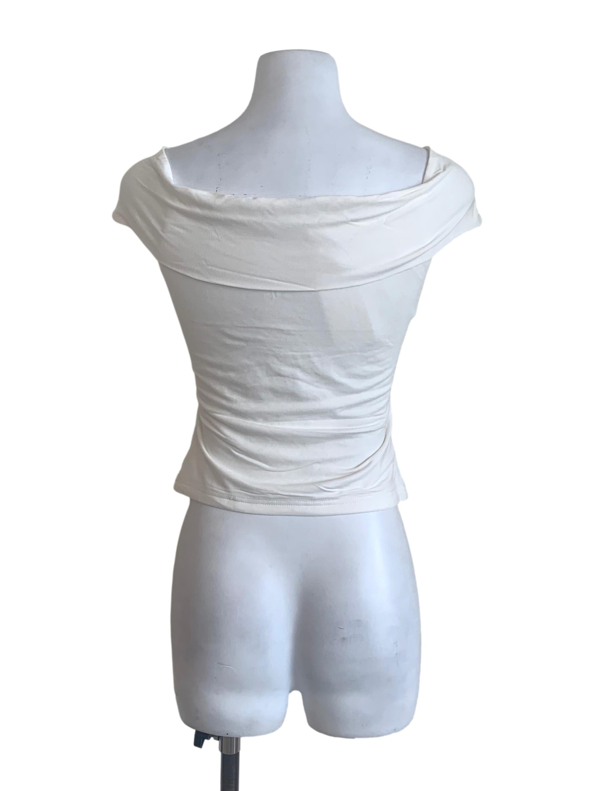 Cotton White Drop Shoulder Top