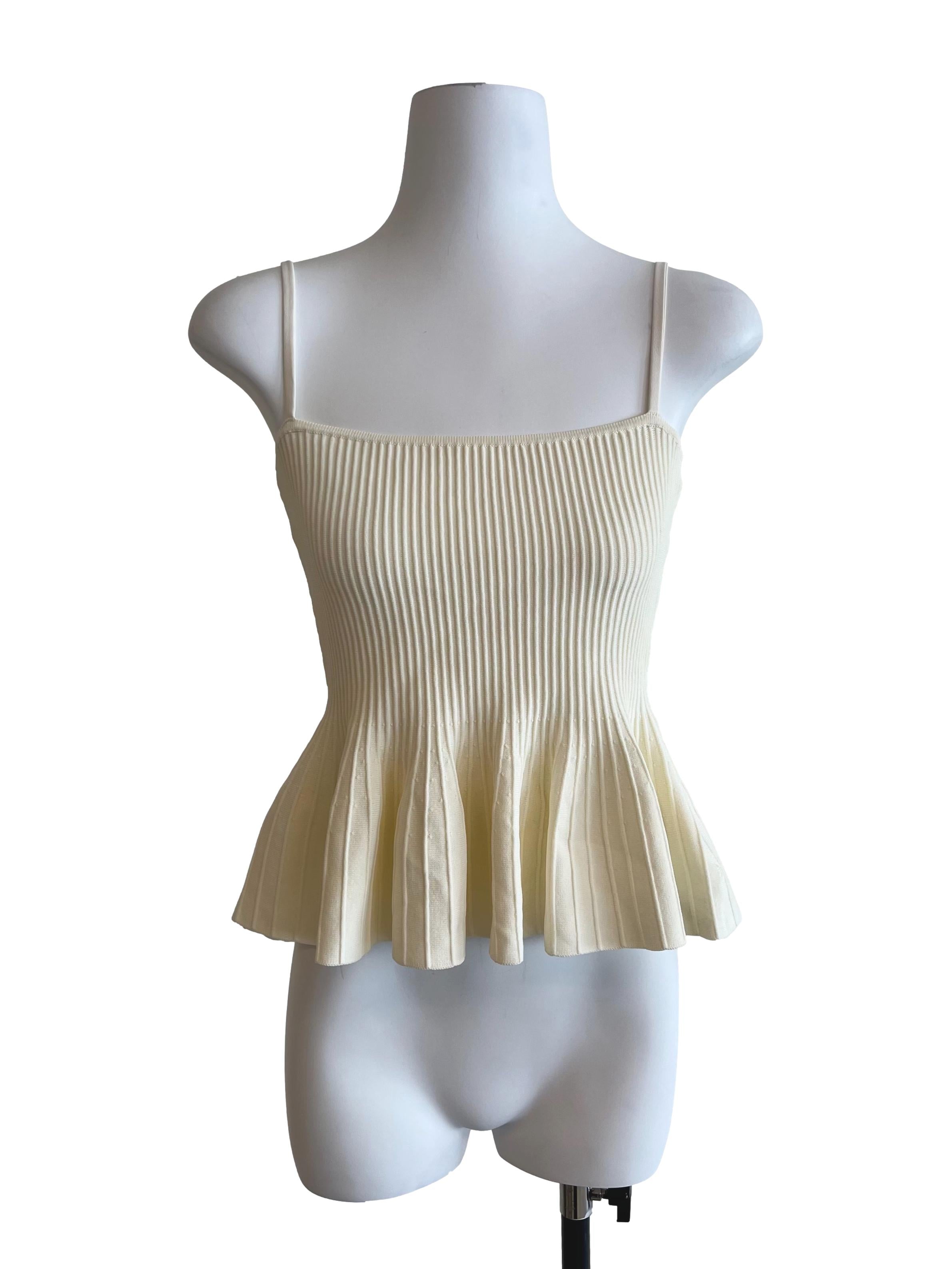 Sun Yellow Peplum Knitted Top
