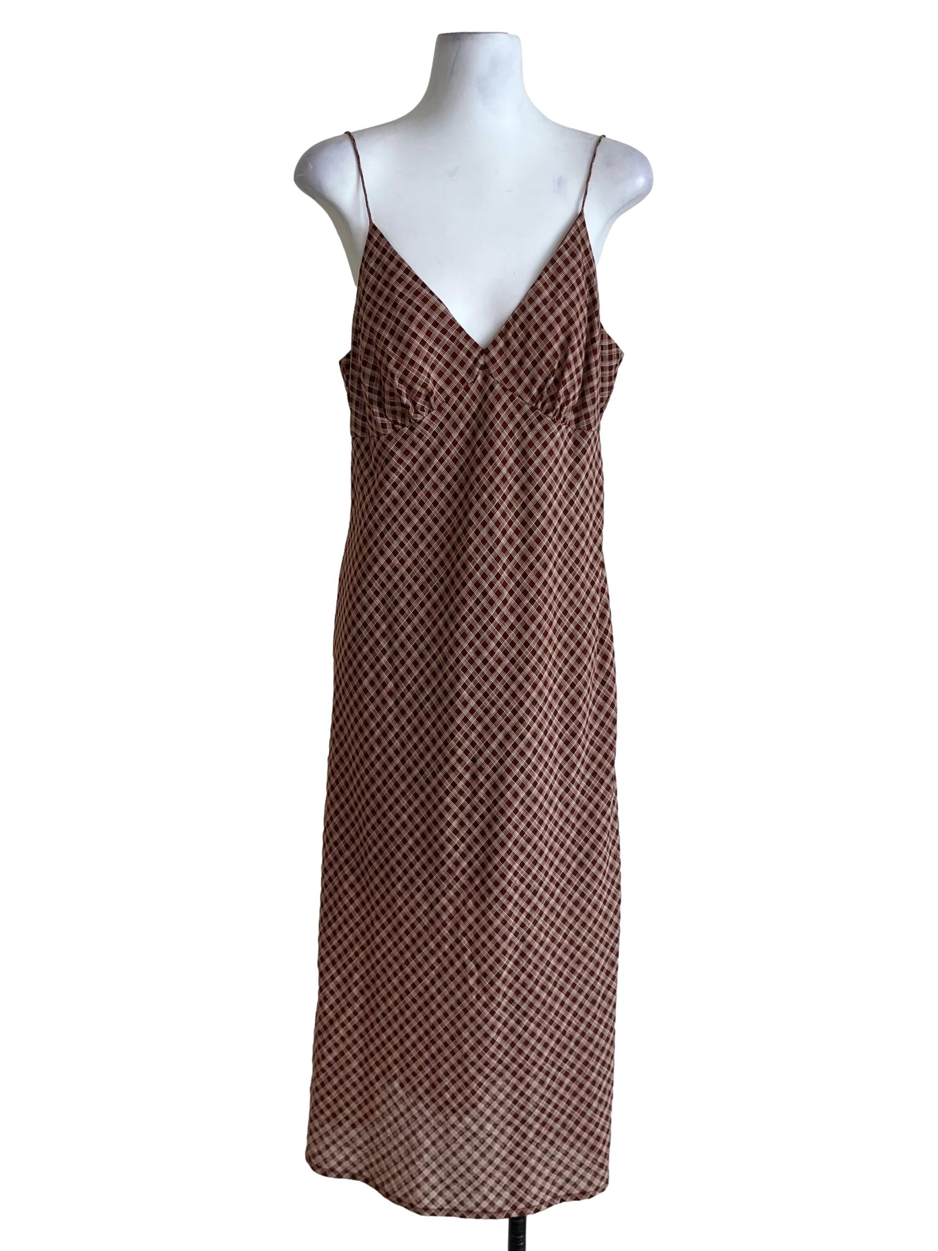 Penny Brown Tartan Babydoll Dress