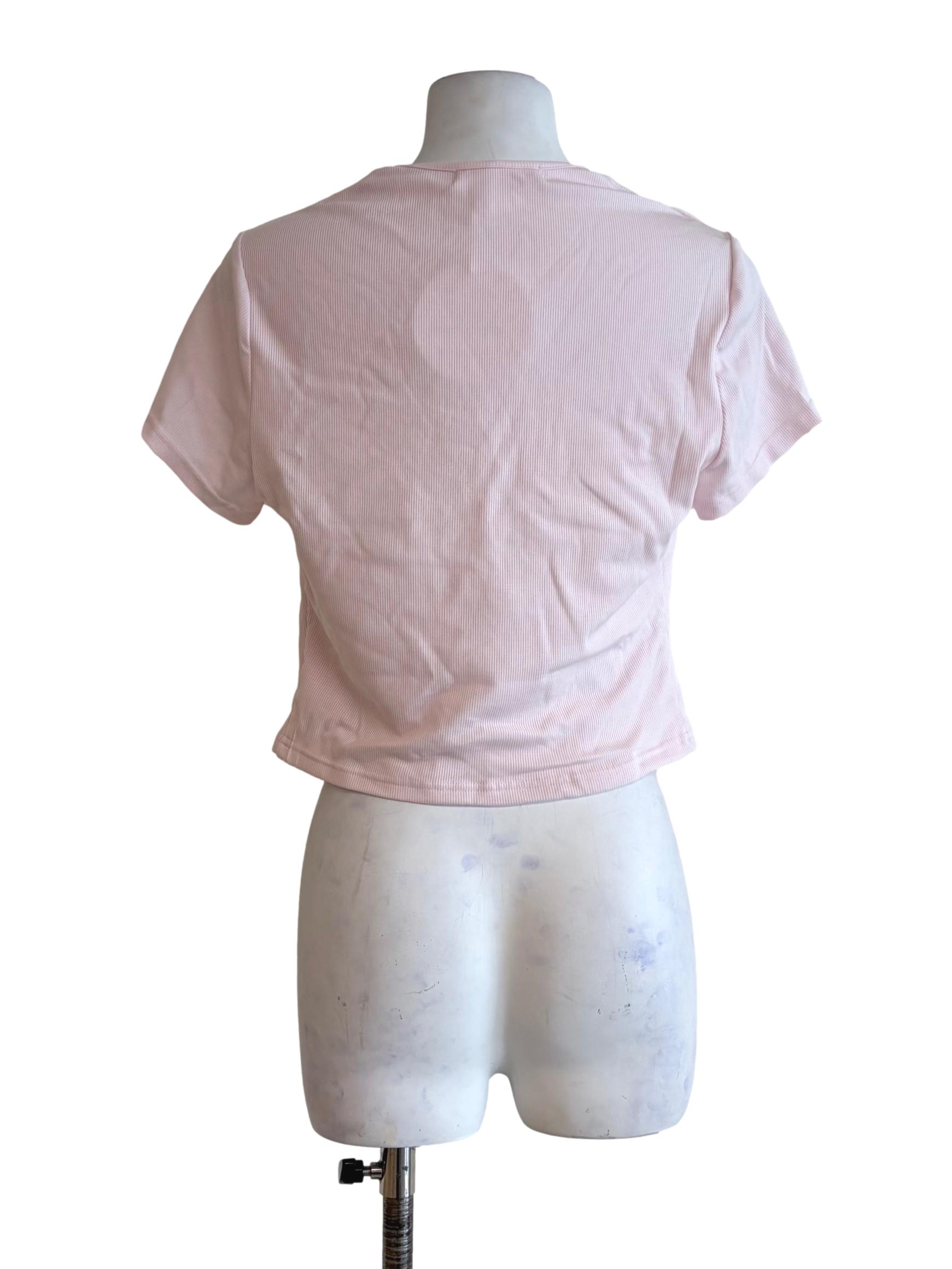 Flamingo Pink Square Neckline Crop Top