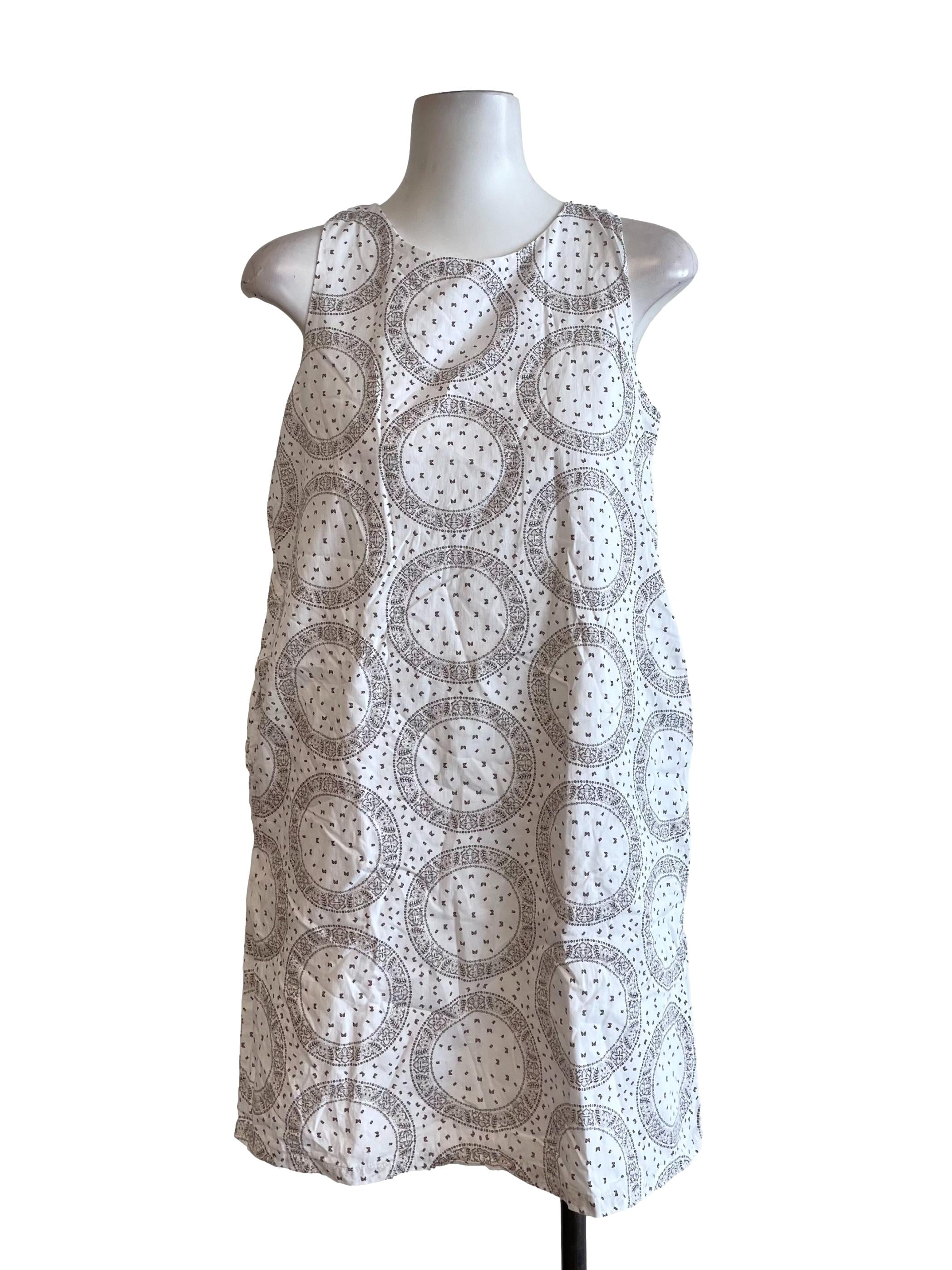 White Ethnic Tunic Dress