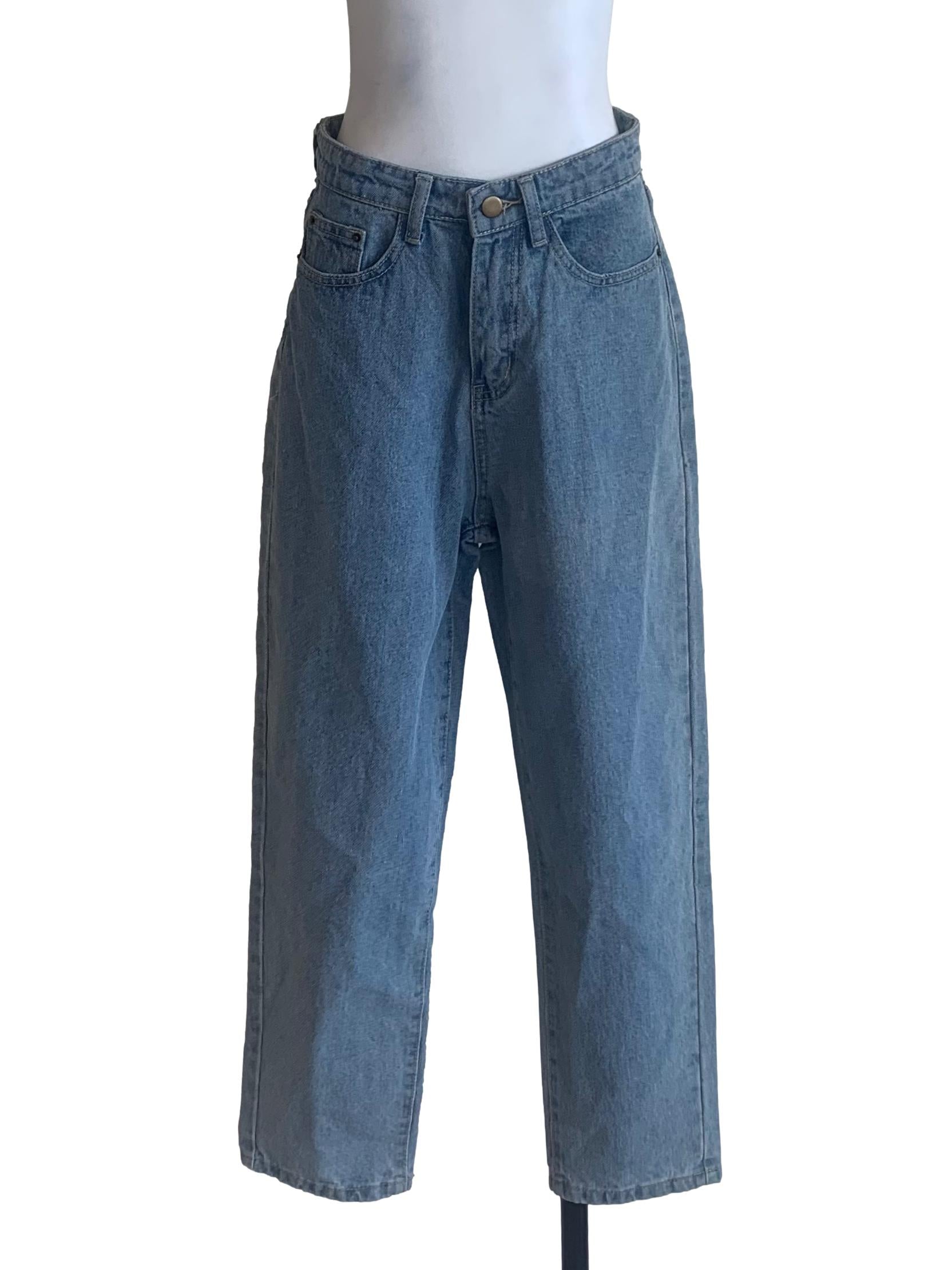Stone Blue Mom Fit Jeans
