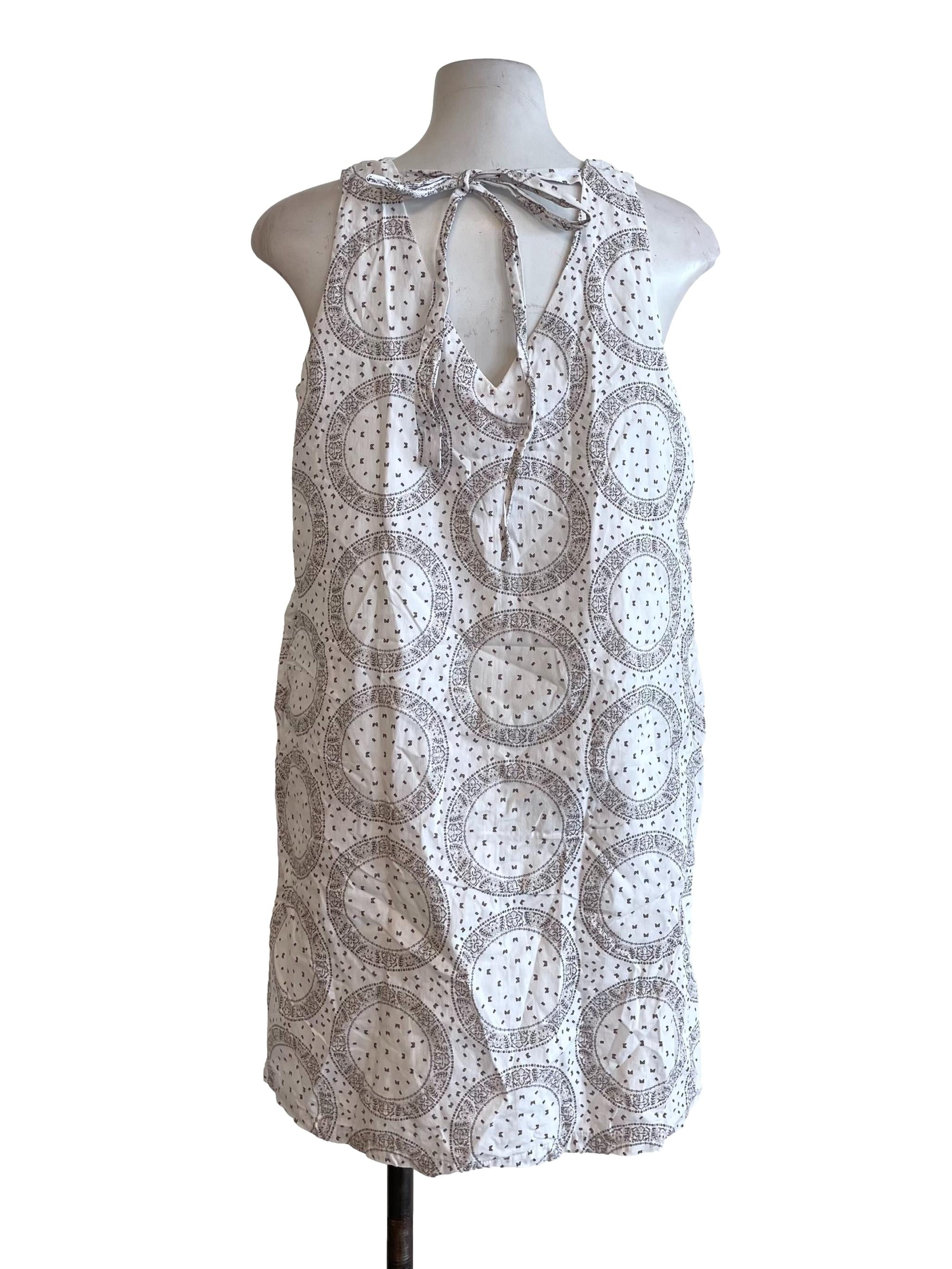 White Ethnic Tunic Dress