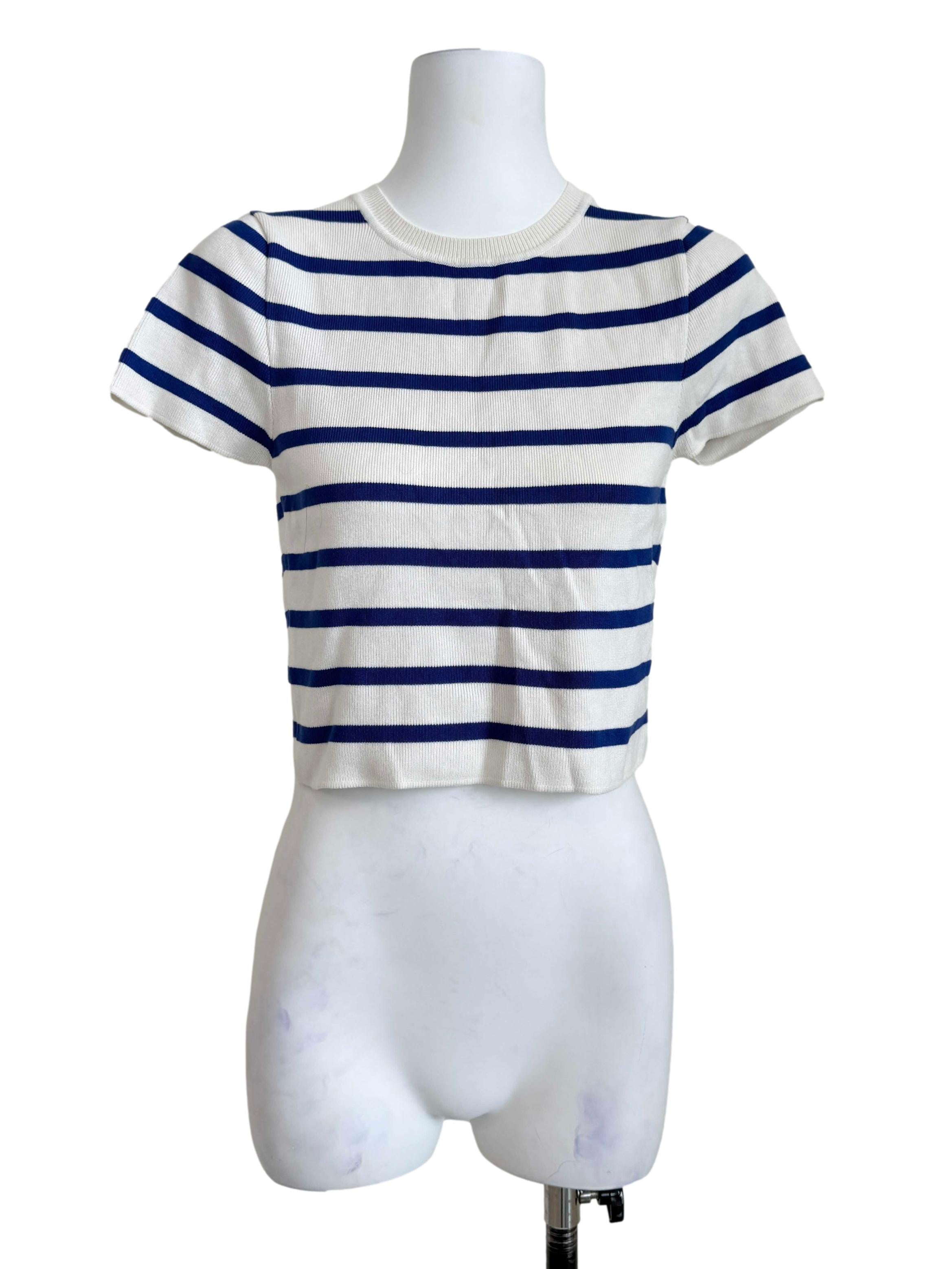 White & Blue Striped Shirt