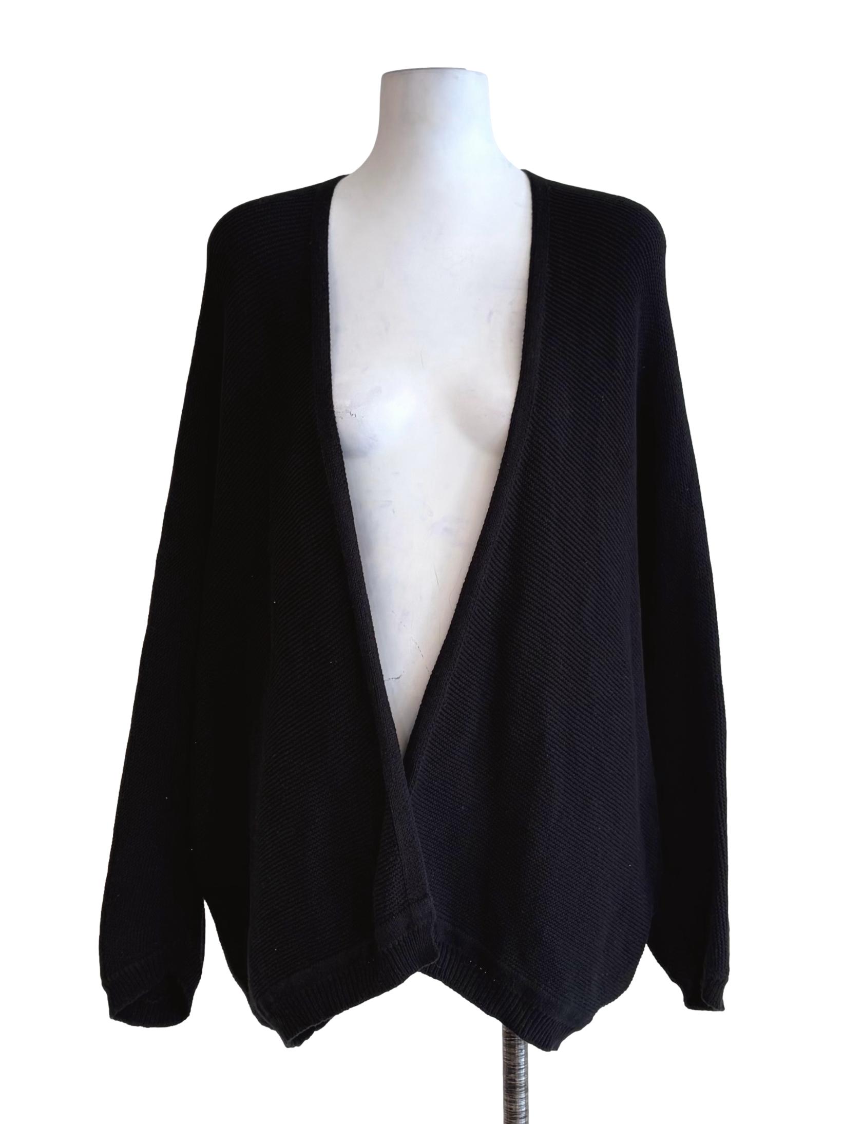 Raven Black Knit Cardigan