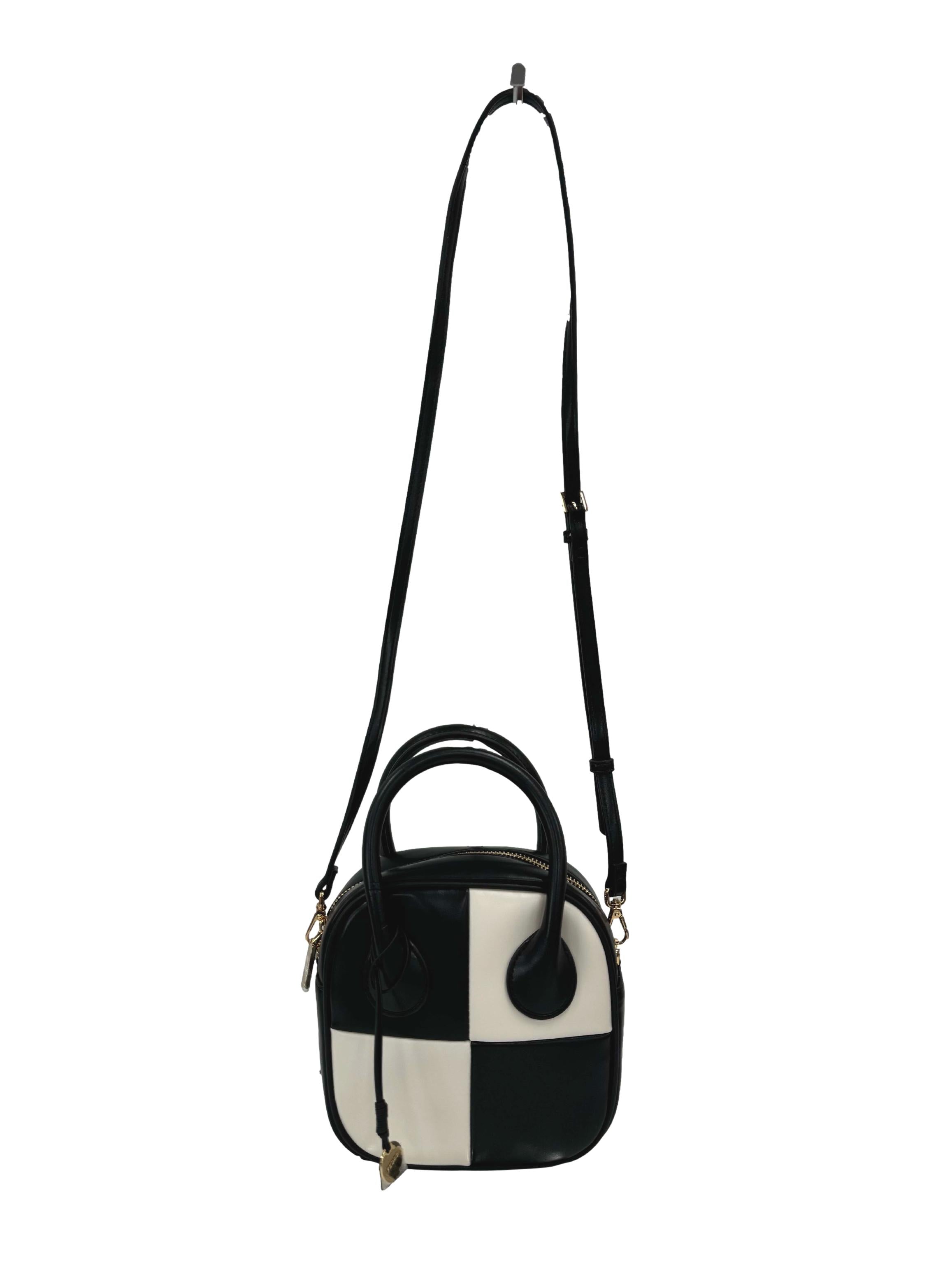 Black Checkered Sling Bag