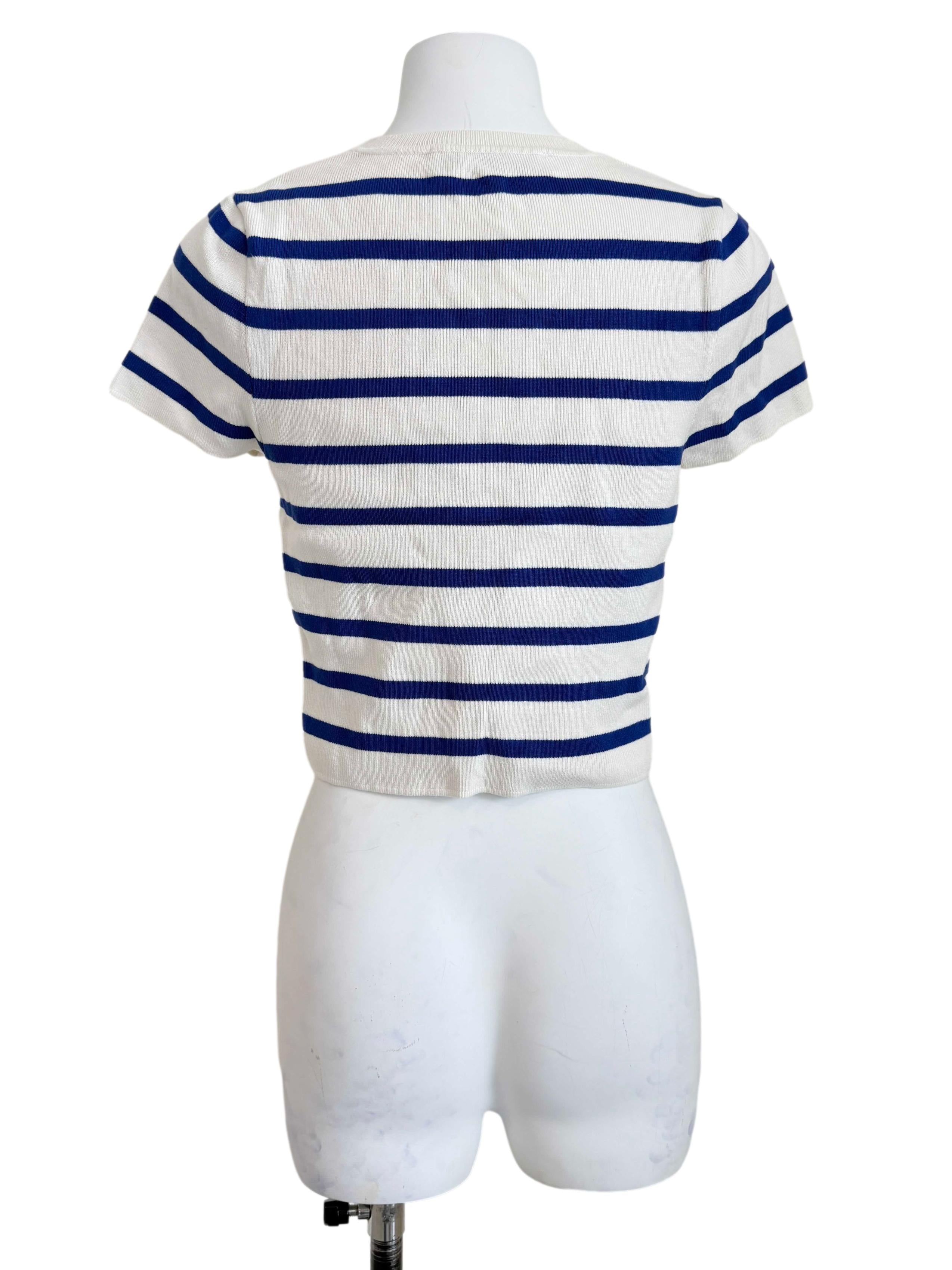 White & Blue Striped Shirt