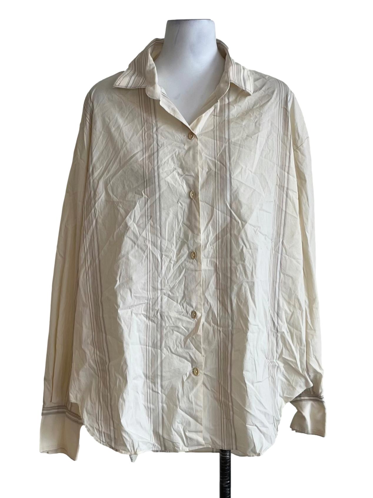 Buttermilk Yellow Wing Collar Button Down Blouse