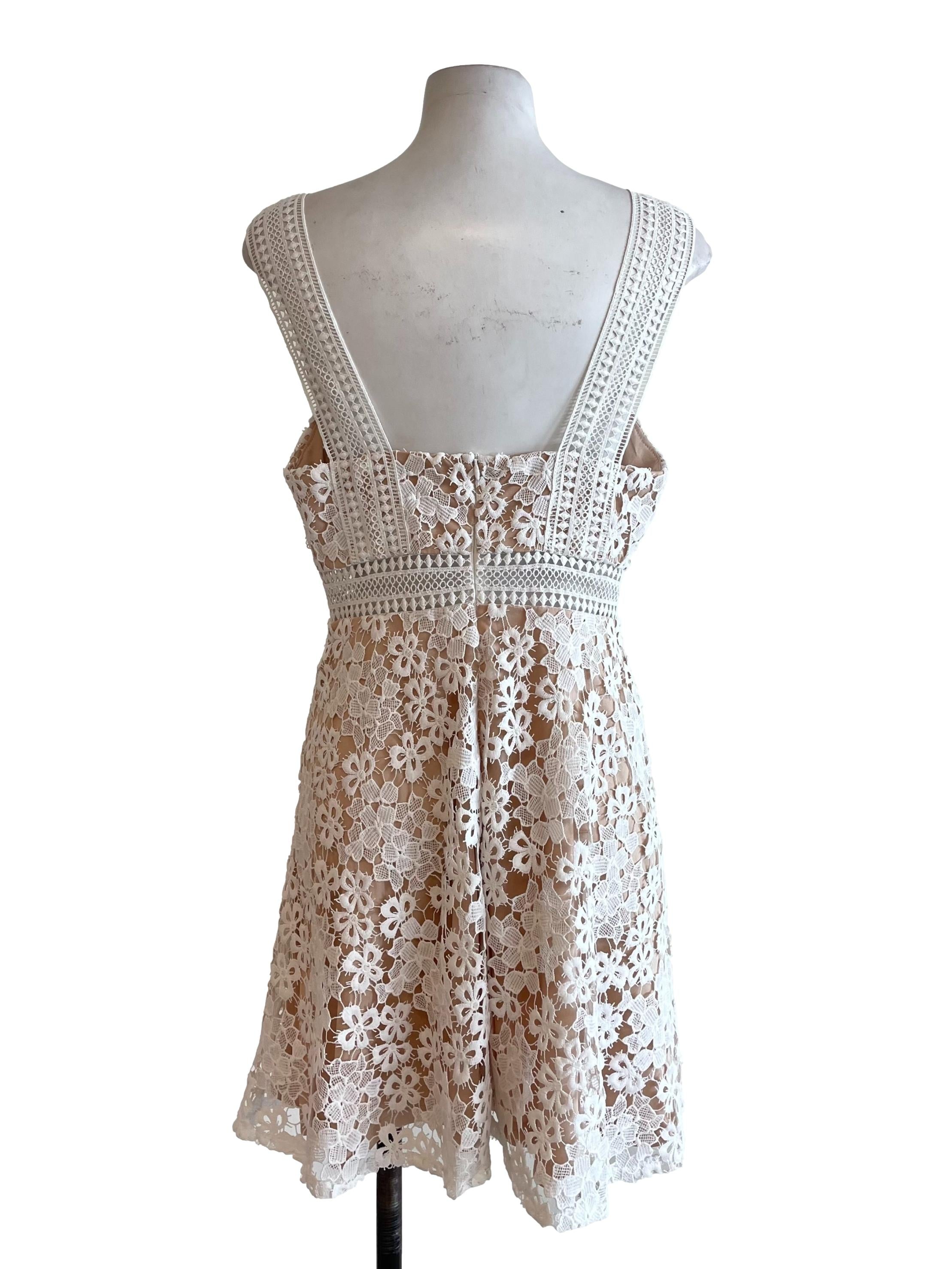 White Lace Apron Dress